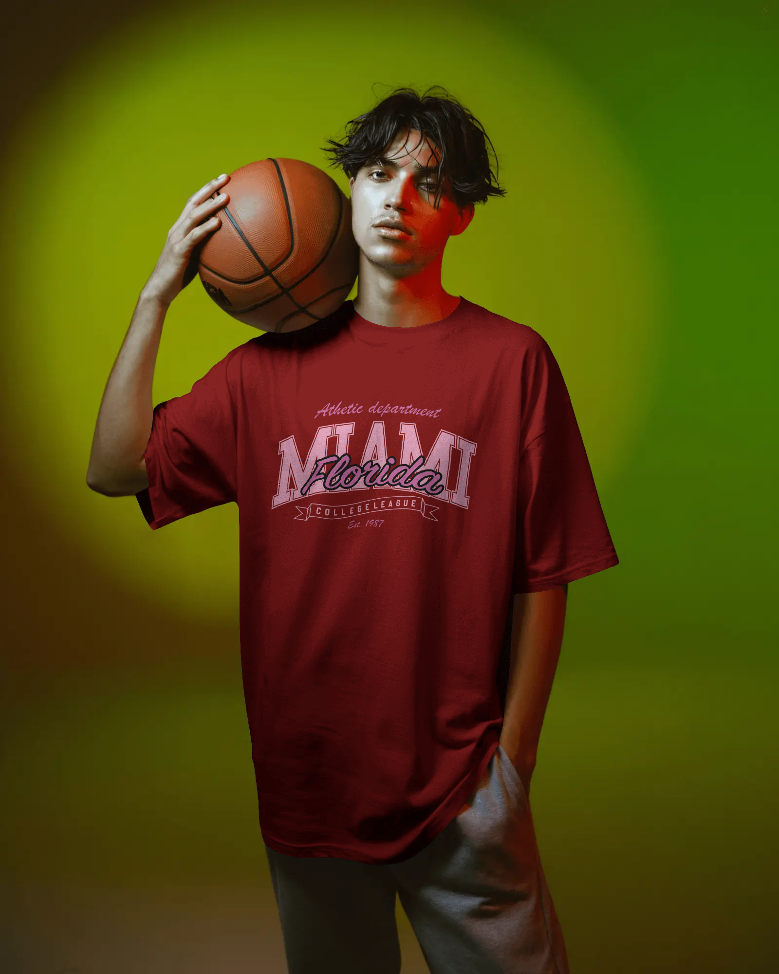 Miami Retro Graphic T-Shirt for Men – Regular Fit Streetwear Tee | Urban Layon