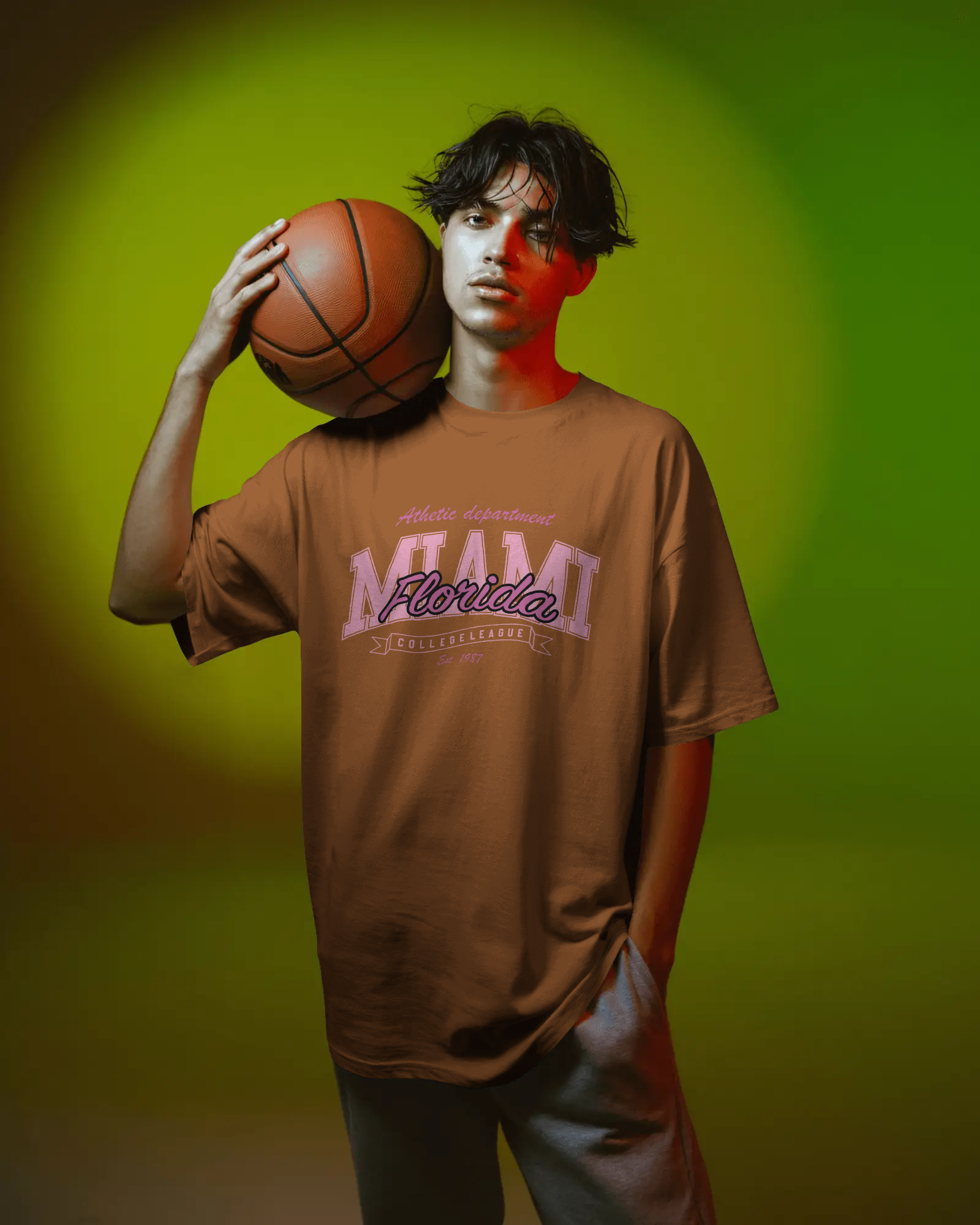 Miami Retro Graphic T-Shirt for Men – Regular Fit Streetwear Tee | Urban Layon