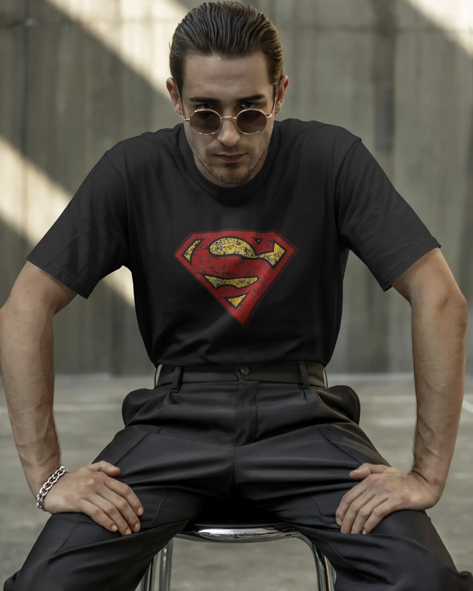 Hero Emblem Graphic T-Shirt for Men – Regular Fit Streetwear Tee | Urban Layon