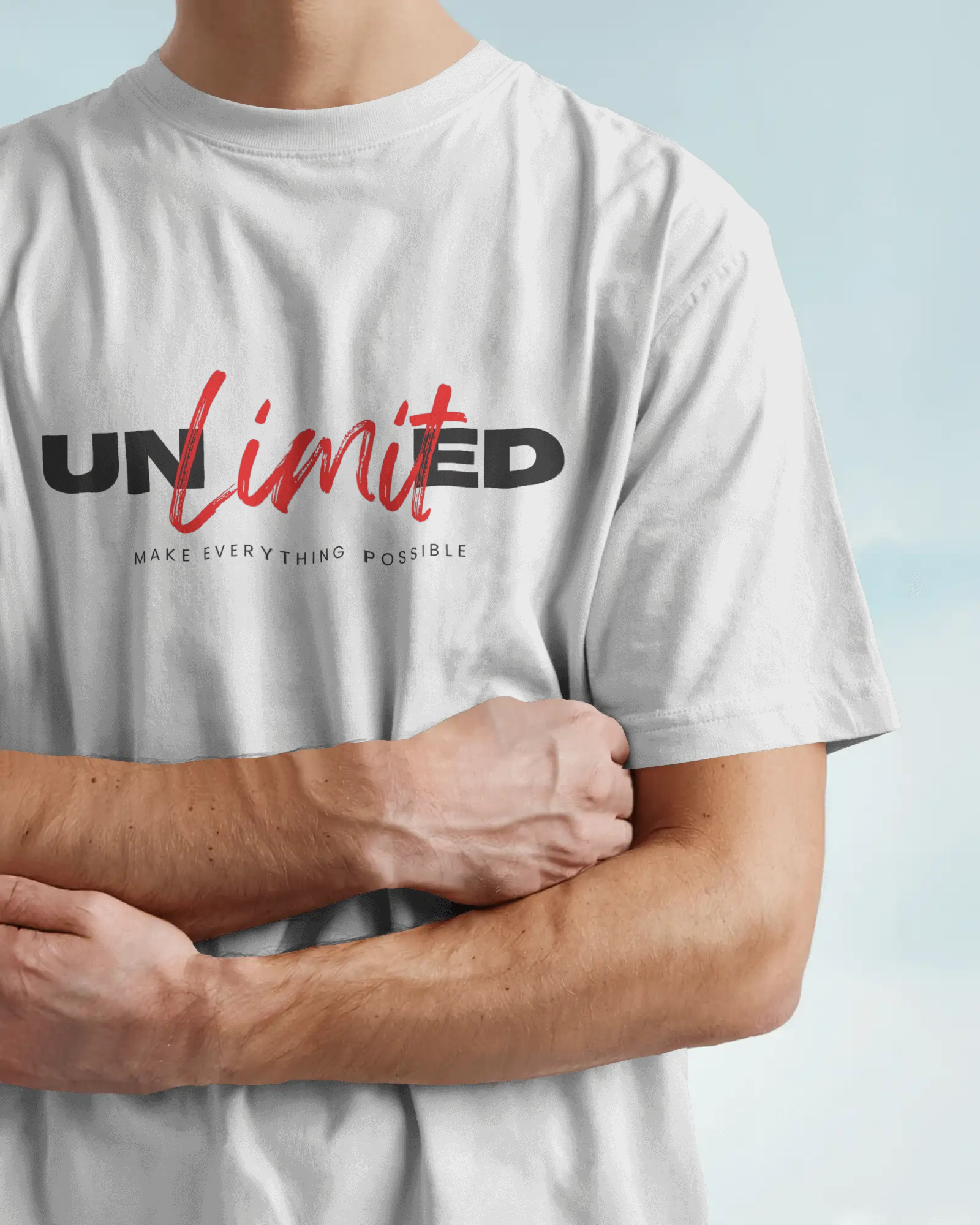 Unlimited Graphic Regular Fit T-Shirt for Men – Motivational Streetwear Cotton Tee | Urban Layon