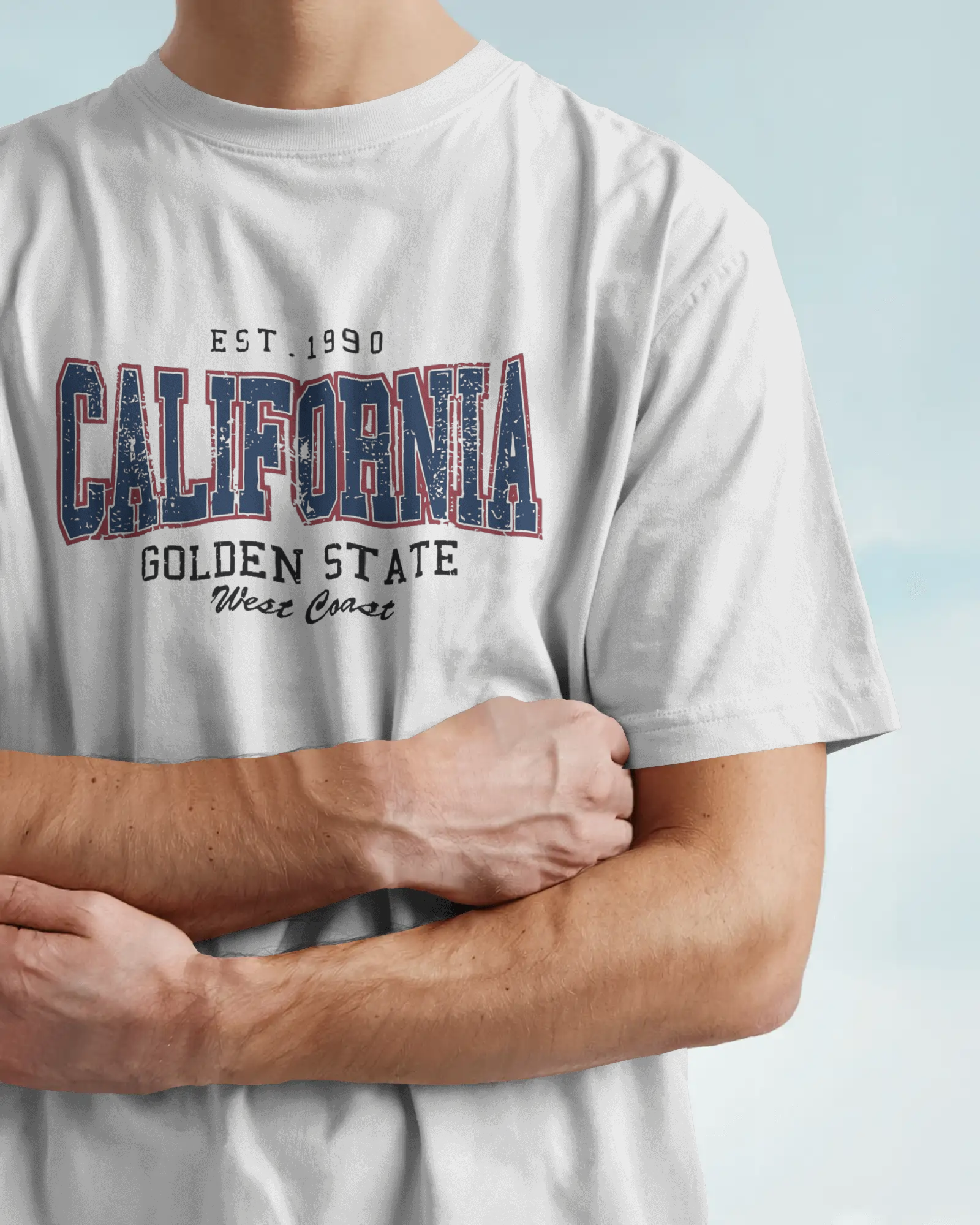 California Golden State Graphic Regular Fit T-Shirt for Men – West Coast Cotton Tee | Urban Layon