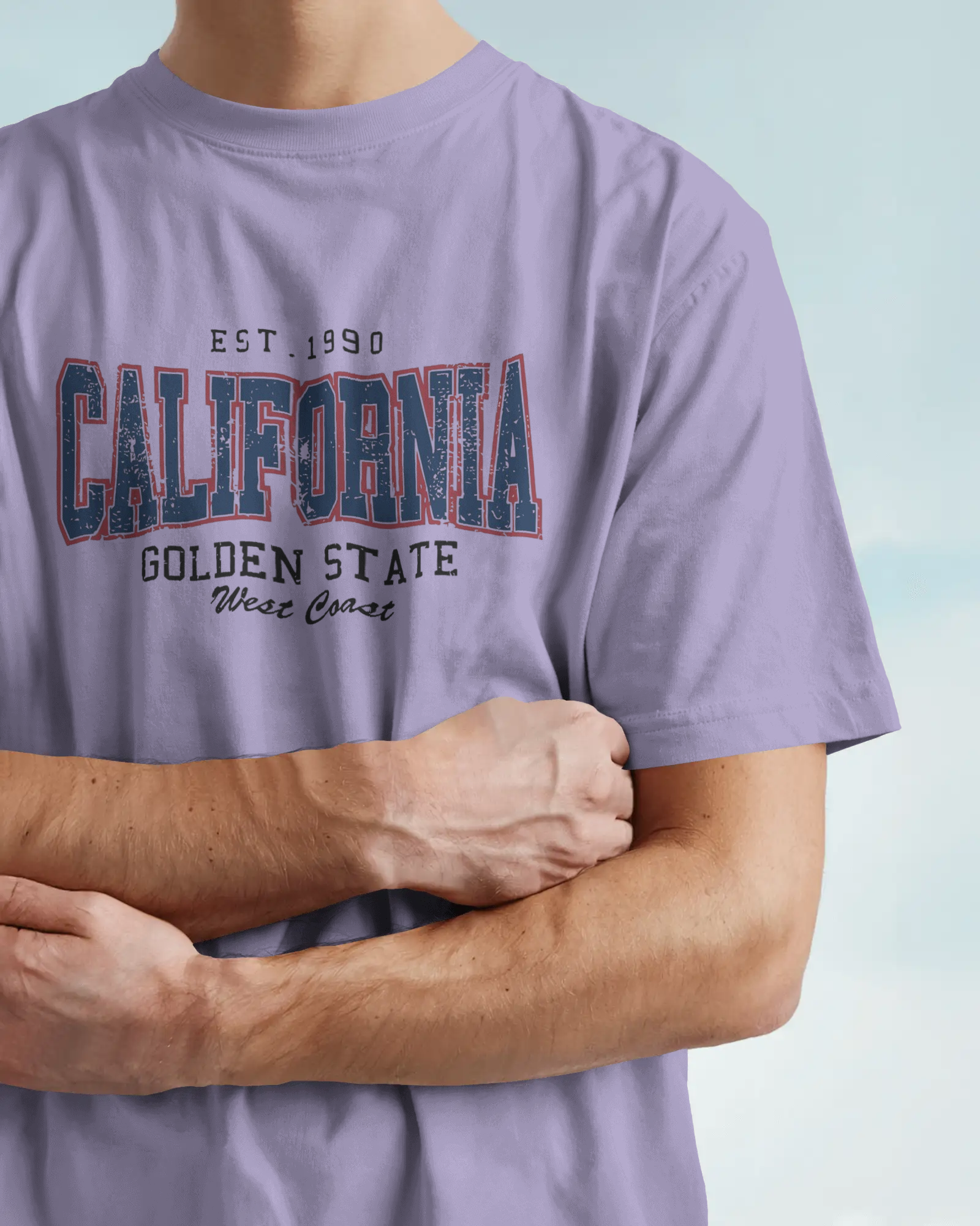 California Golden State Graphic Regular Fit T-Shirt for Men – West Coast Cotton Tee | Urban Layon