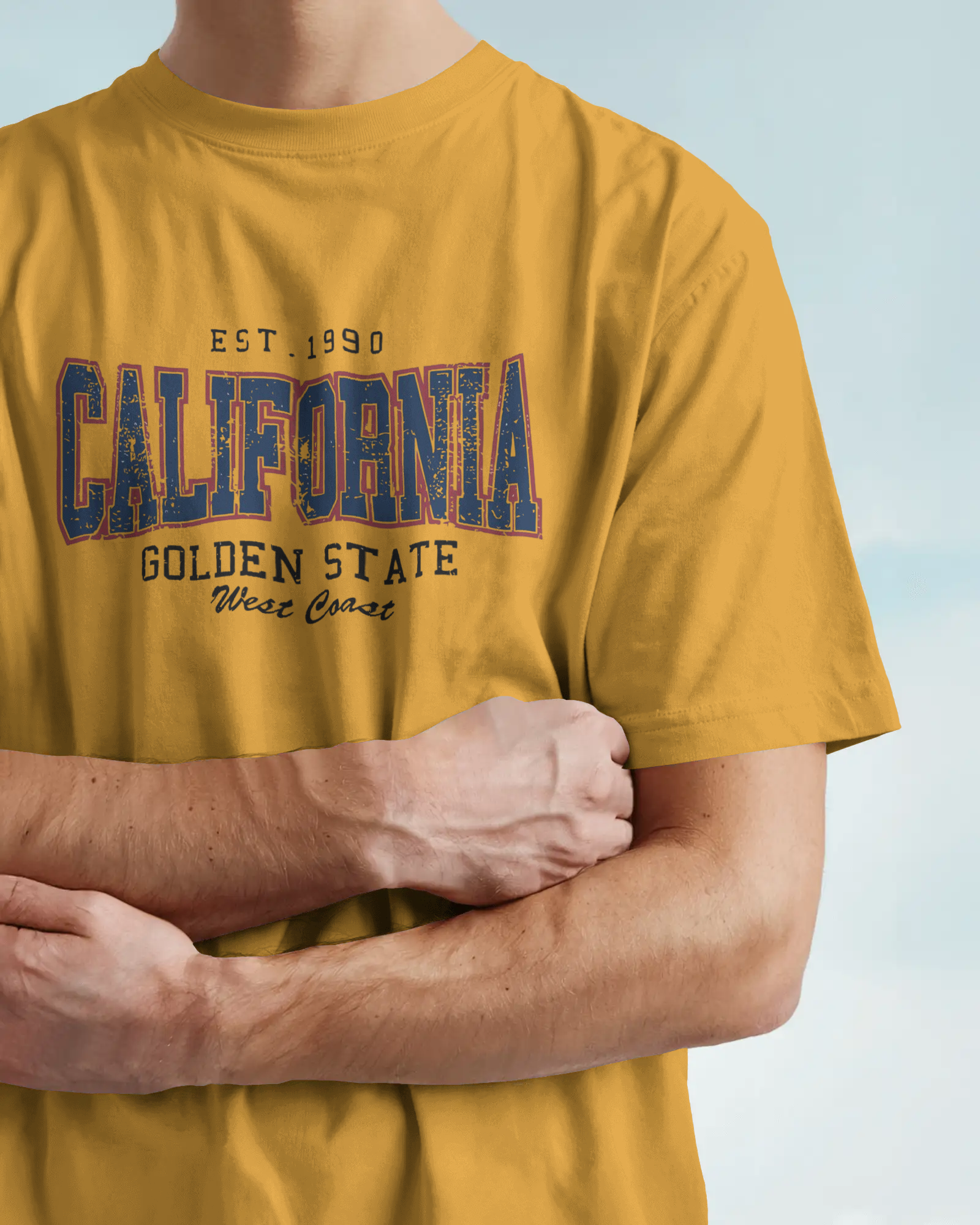 California Golden State Graphic Regular Fit T-Shirt for Men – West Coast Cotton Tee | Urban Layon
