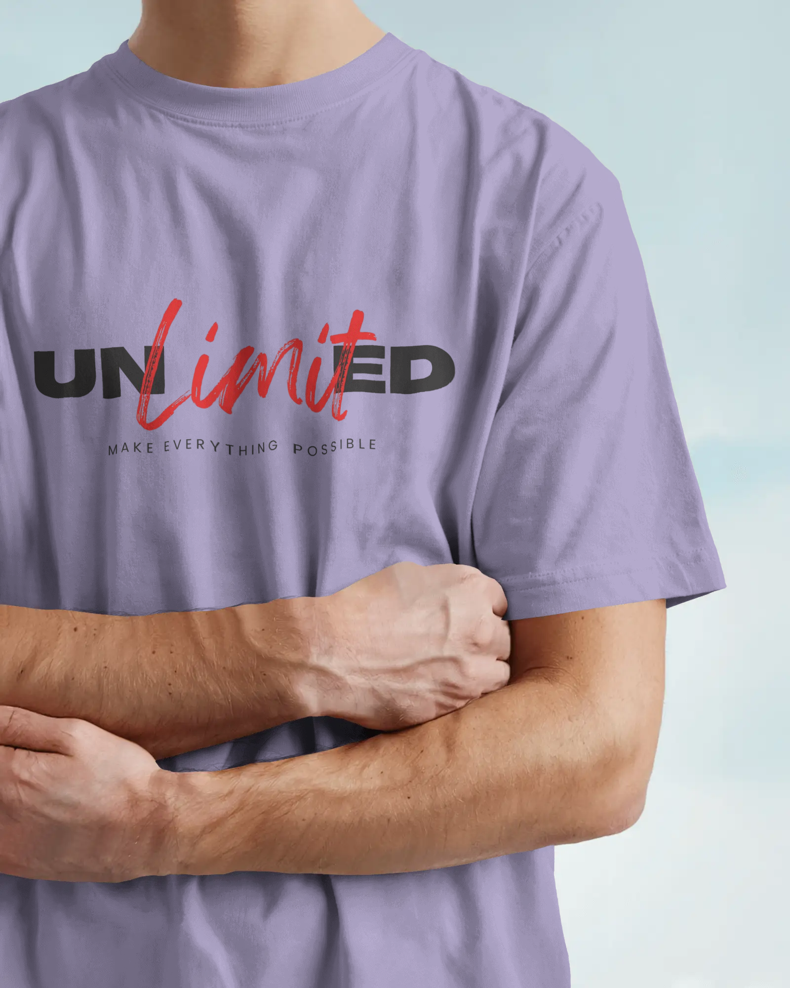 Unlimited Graphic Regular Fit T-Shirt for Men – Motivational Streetwear Cotton Tee | Urban Layon