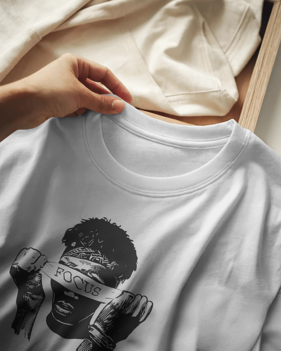 Focus Vision Graphic Regular Fit T-Shirt for Men – Minimal Streetwear Cotton Tee | Urban Layon