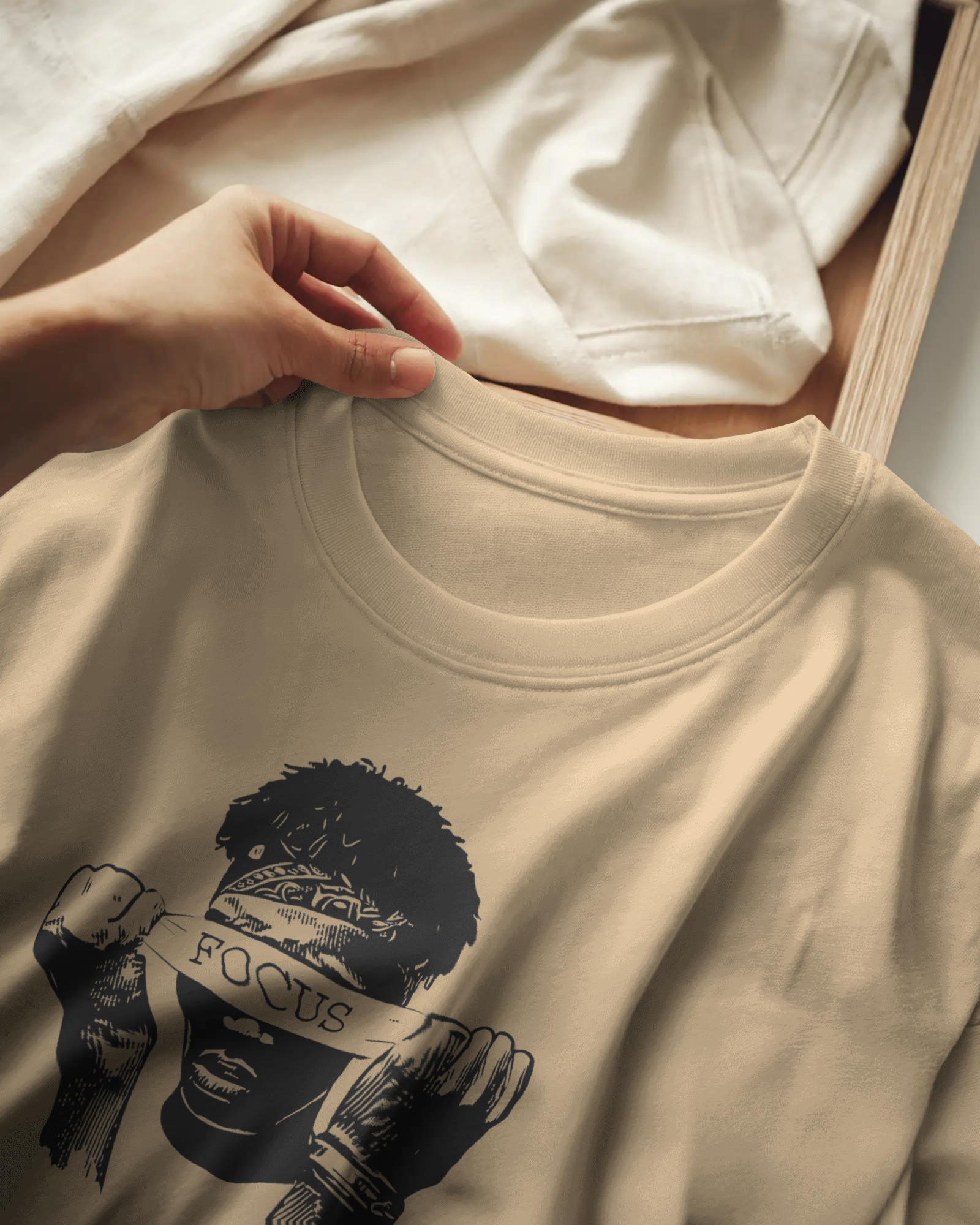 Focus Vision Graphic Regular Fit T-Shirt for Men – Minimal Streetwear Cotton Tee | Urban Layon