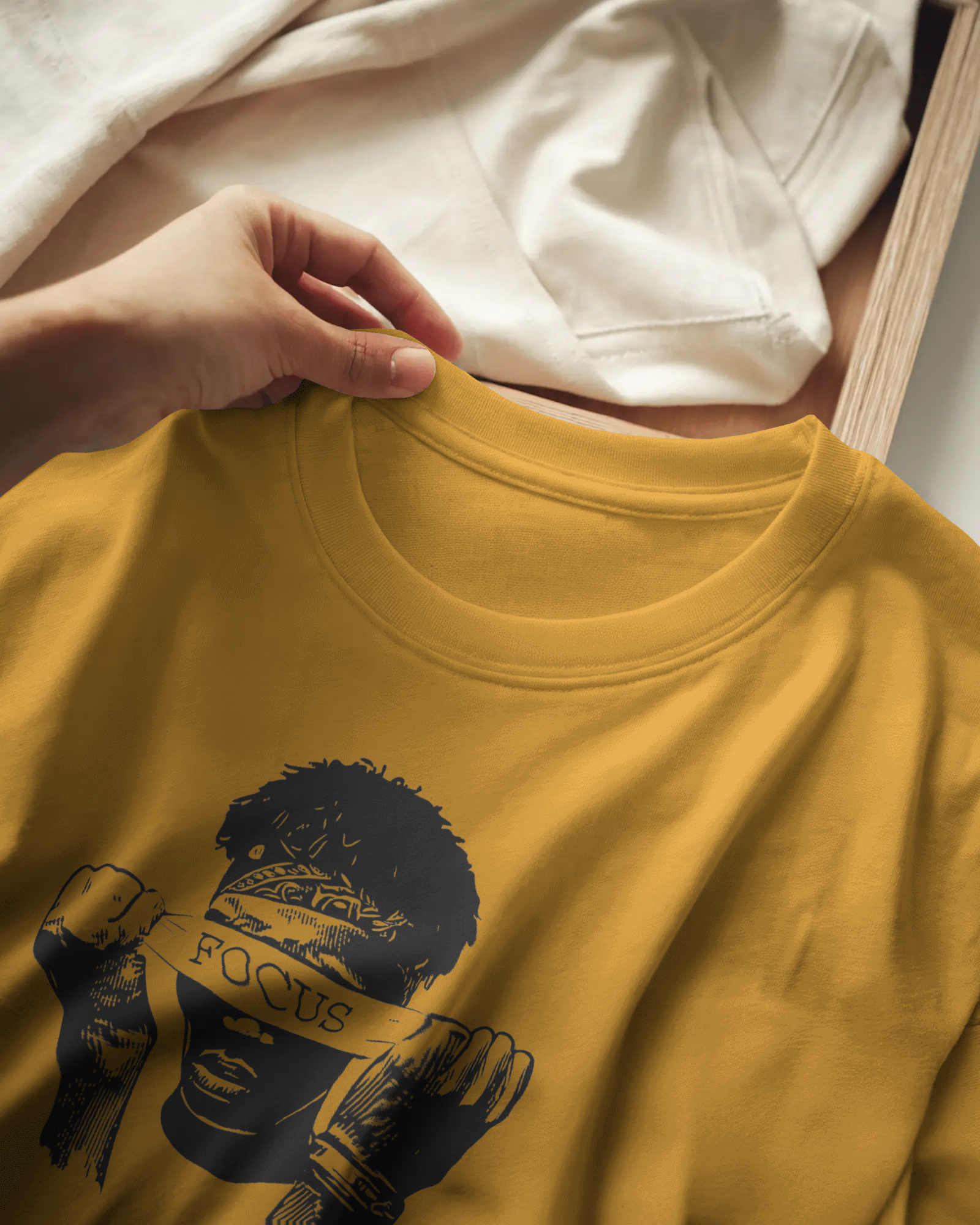 Focus Vision Graphic Regular Fit T-Shirt for Men – Minimal Streetwear Cotton Tee | Urban Layon