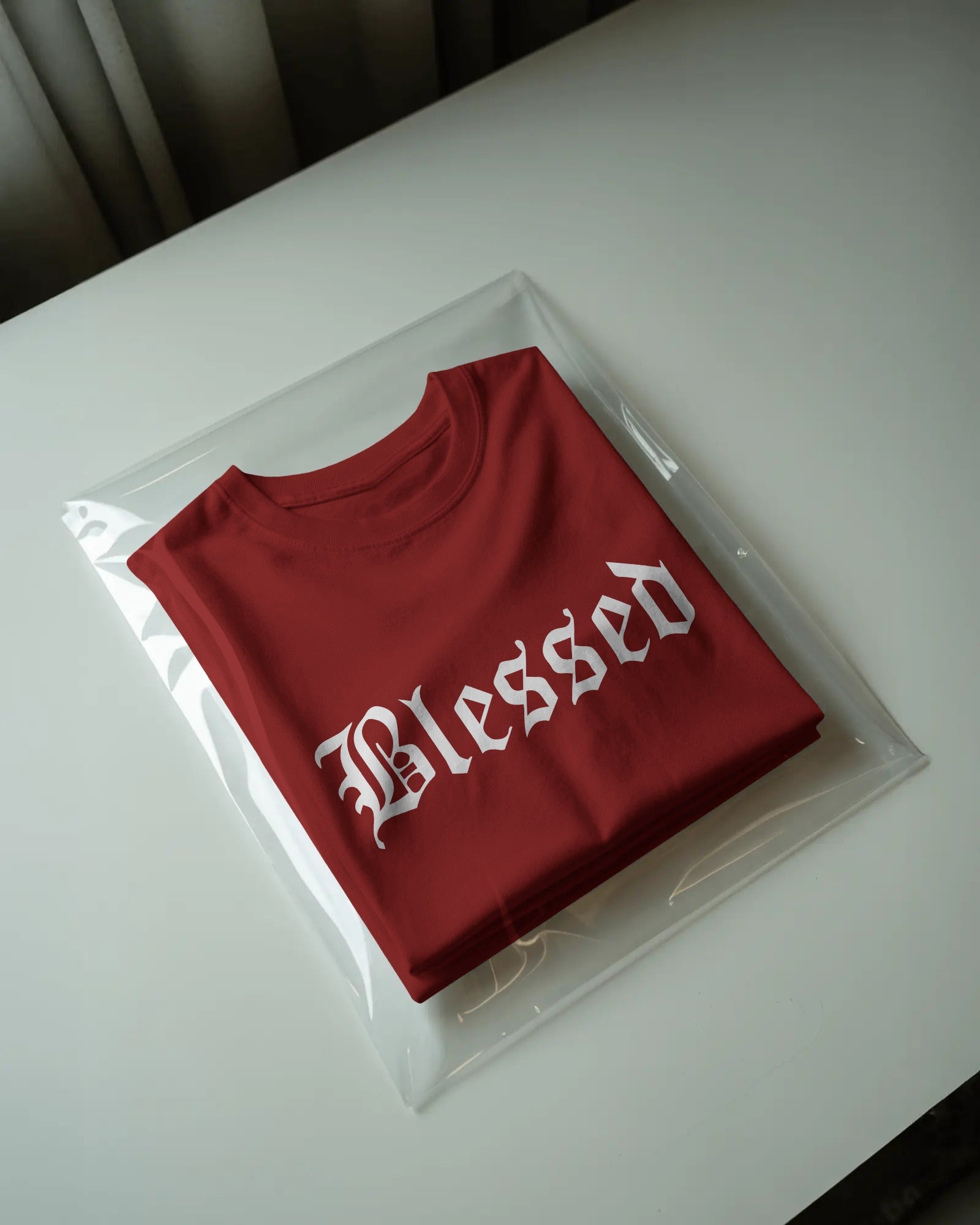 Blessed Gothic Graphic Regular Fit T-Shirt for Men – Streetwear Cotton Tee | Urban Layon