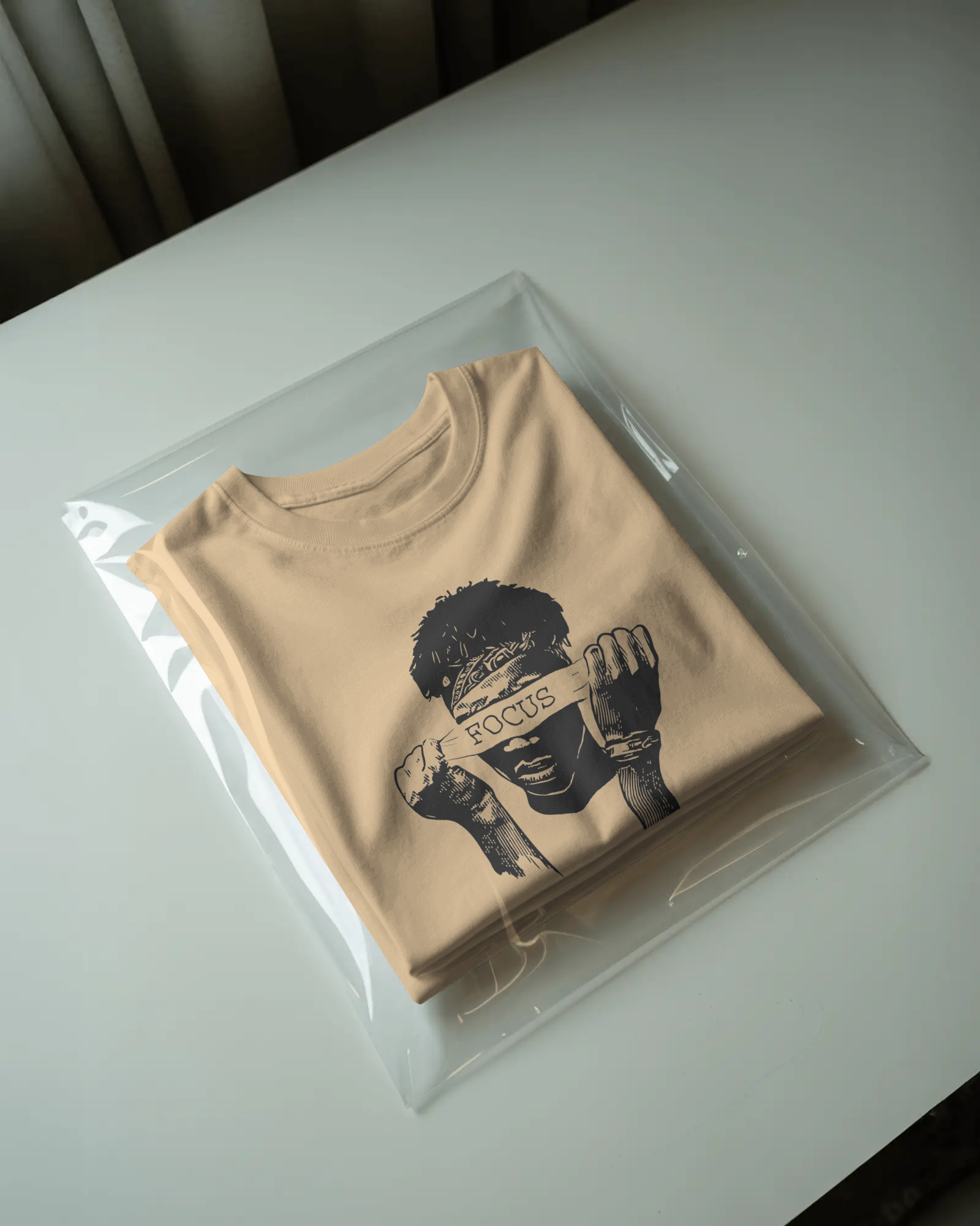 Focus Vision Graphic Regular Fit T-Shirt for Men – Minimal Streetwear Cotton Tee | Urban Layon