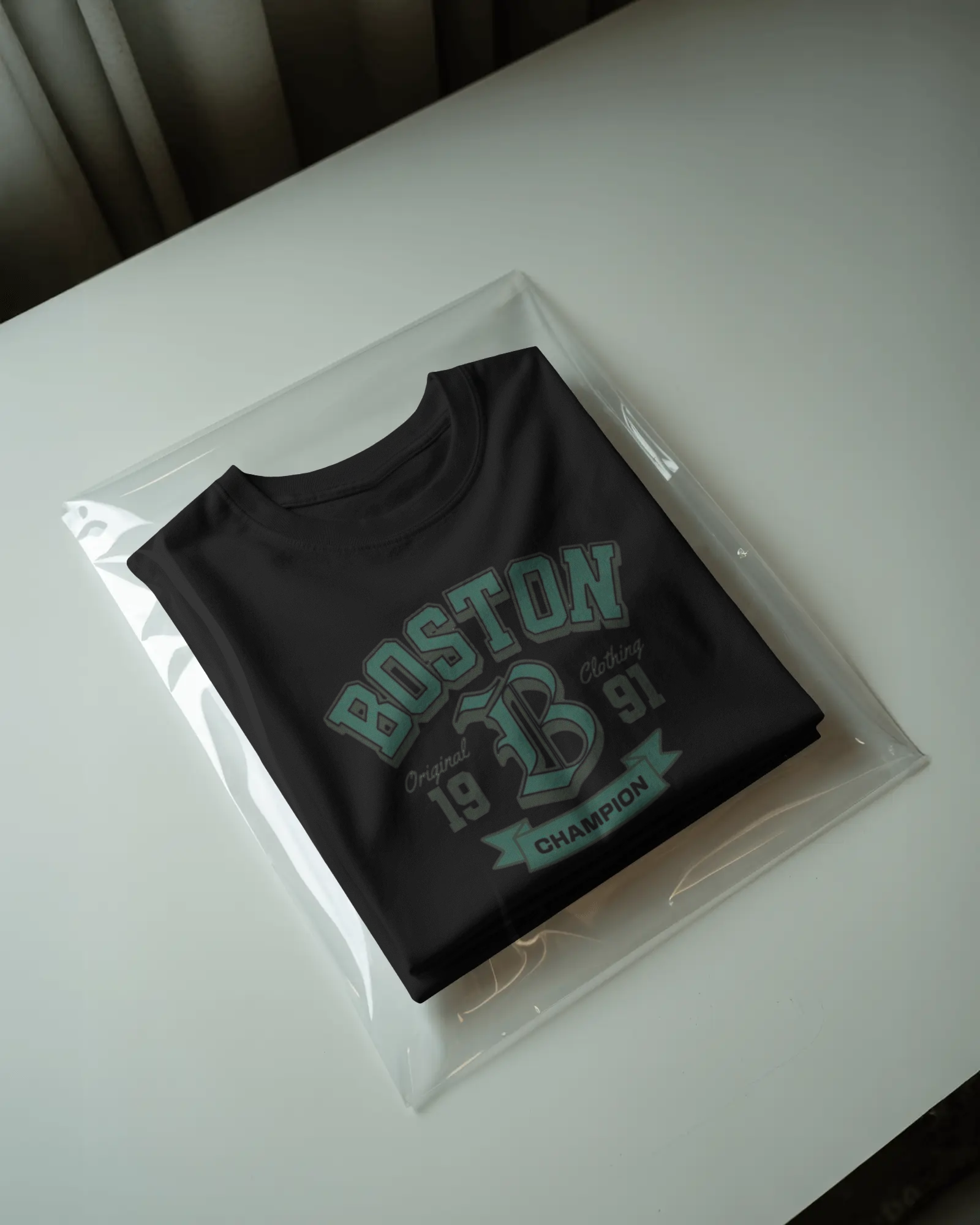 Boston Champion Graphic Regular Fit T-Shirt for Men – Varsity Streetwear Cotton Tee | Urban Layon