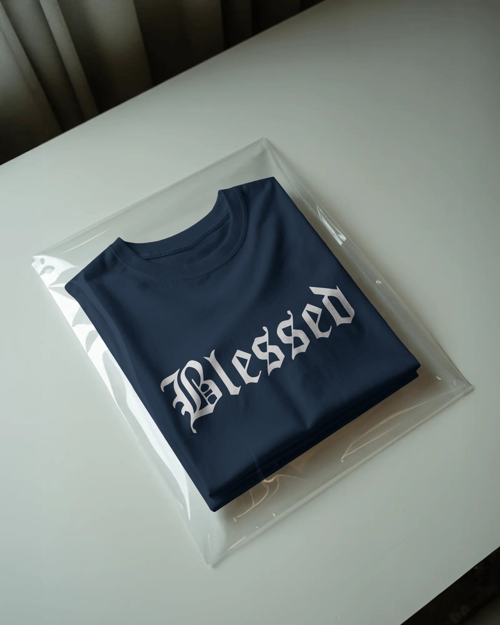 Blessed Gothic Graphic Regular Fit T-Shirt for Men – Streetwear Cotton Tee | Urban Layon