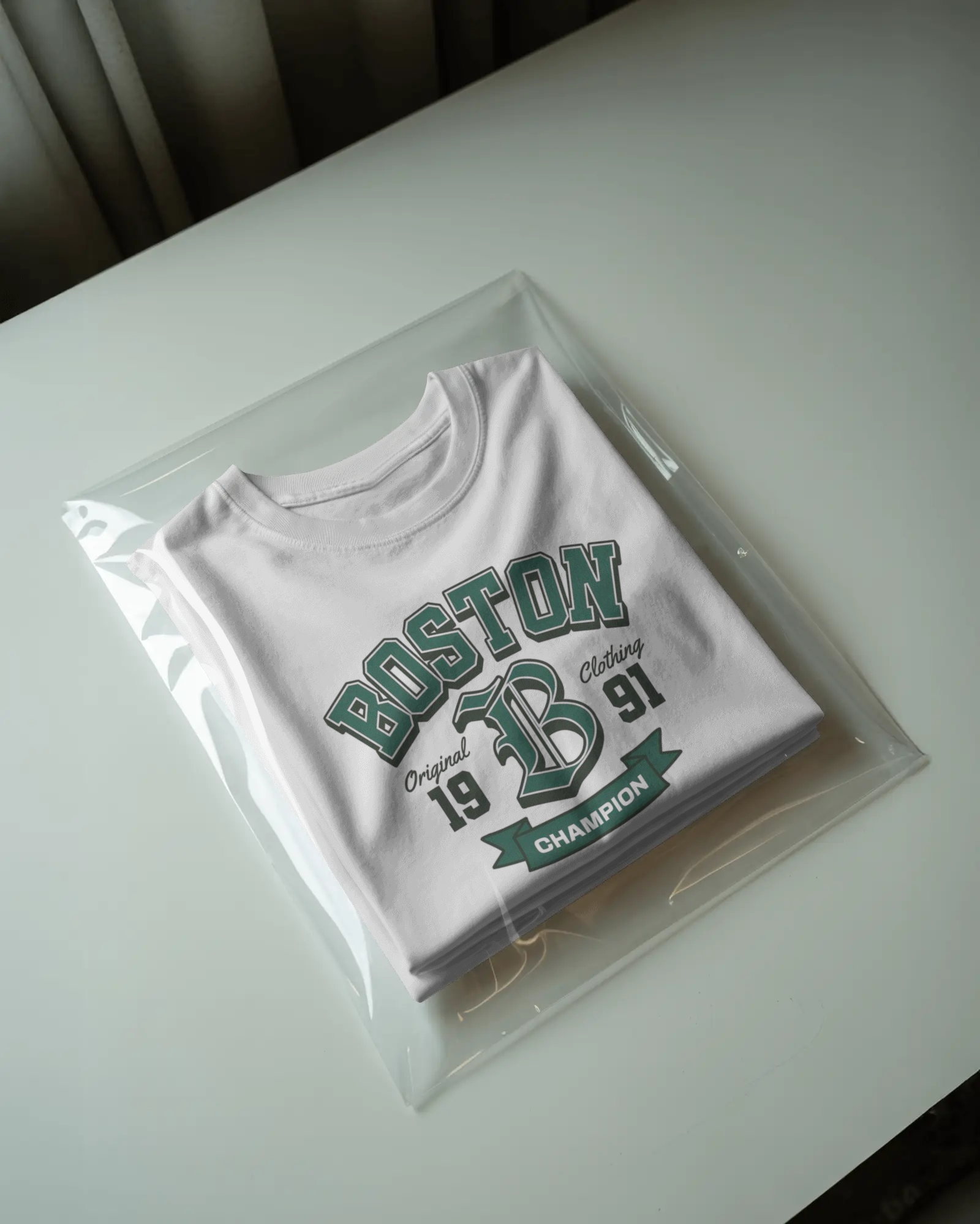 Boston Champion Graphic Regular Fit T-Shirt for Men – Varsity Streetwear Cotton Tee | Urban Layon