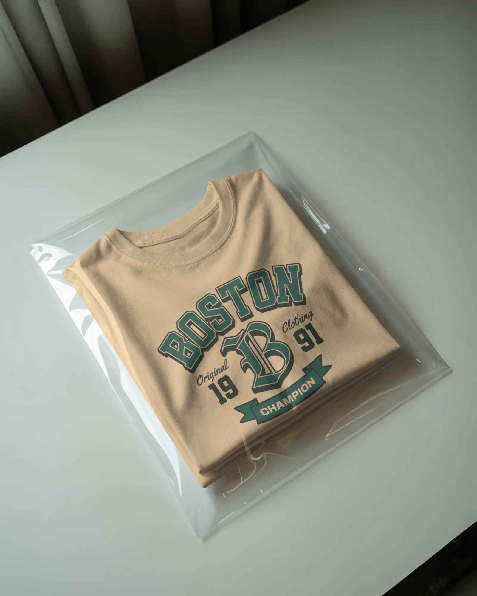 Boston Champion Graphic Regular Fit T-Shirt for Men – Varsity Streetwear Cotton Tee | Urban Layon