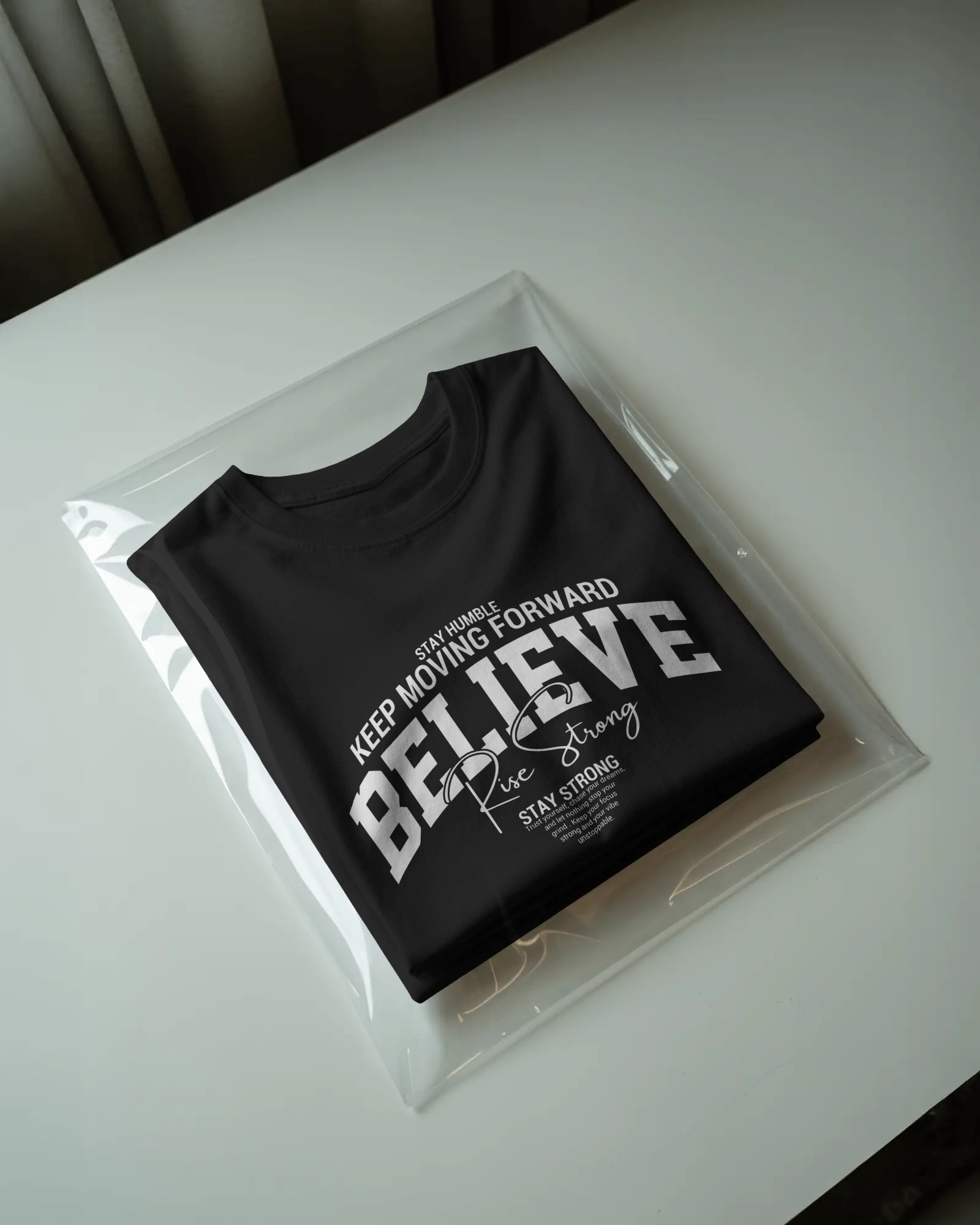 Believe Graphic T-Shirt for Men – Motivational Streetwear Cotton Tee | Urban Layon