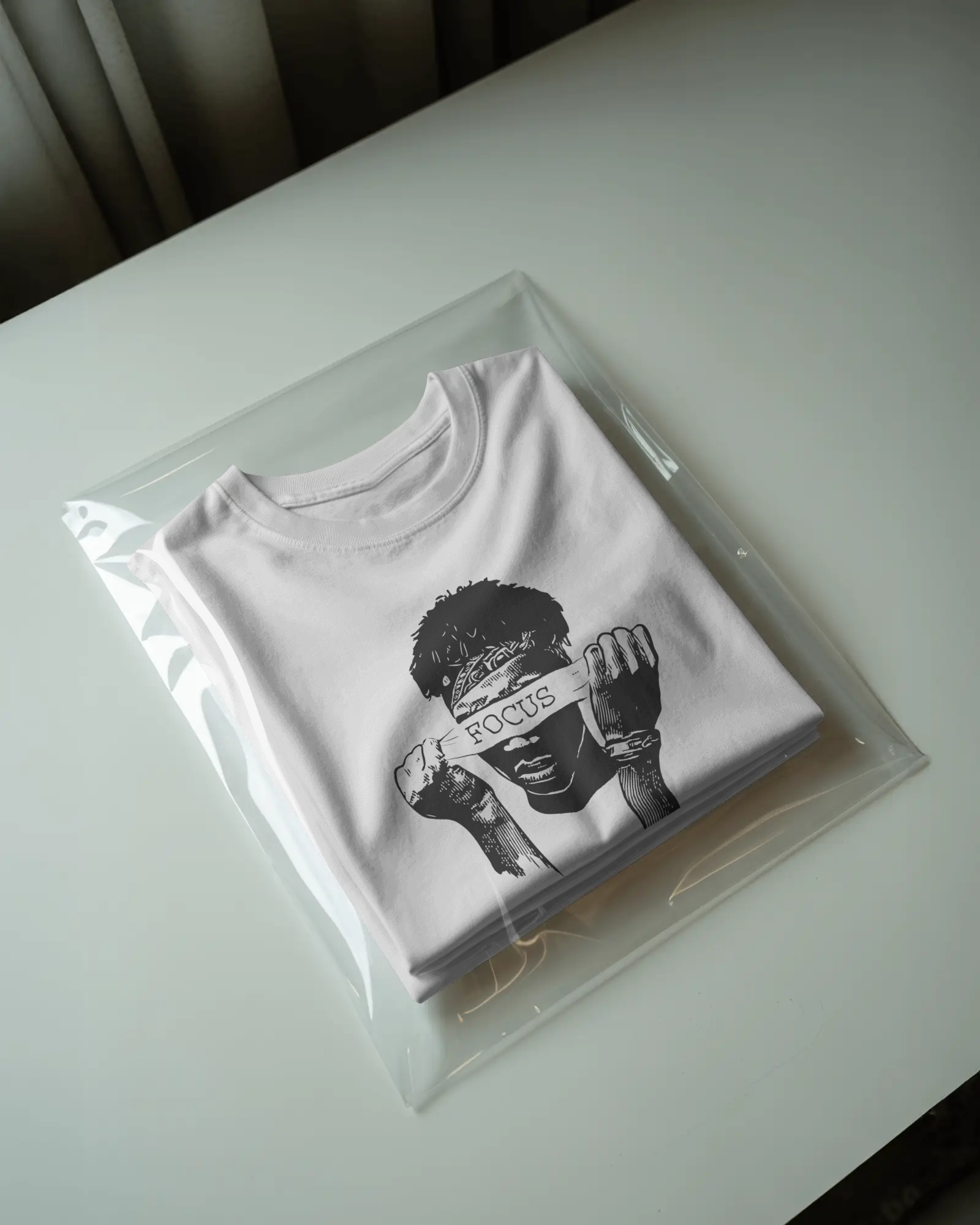 Focus Vision Graphic Regular Fit T-Shirt for Men – Minimal Streetwear Cotton Tee | Urban Layon