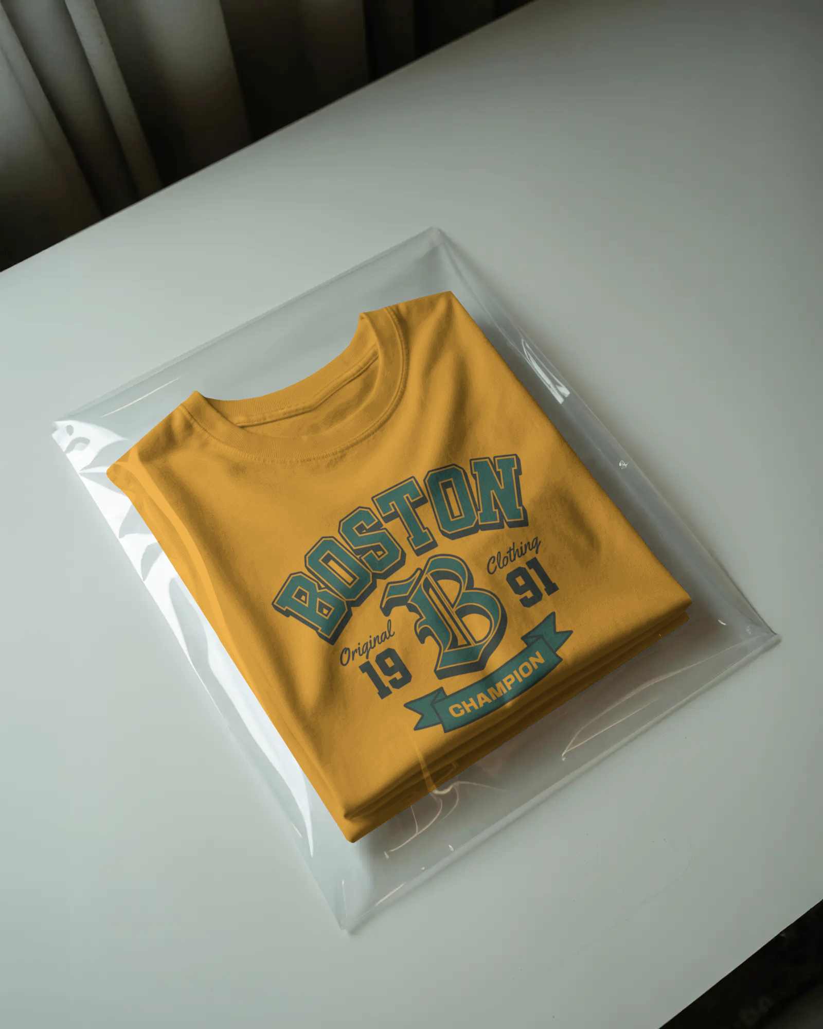 Boston Champion Graphic Regular Fit T-Shirt for Men – Varsity Streetwear Cotton Tee | Urban Layon