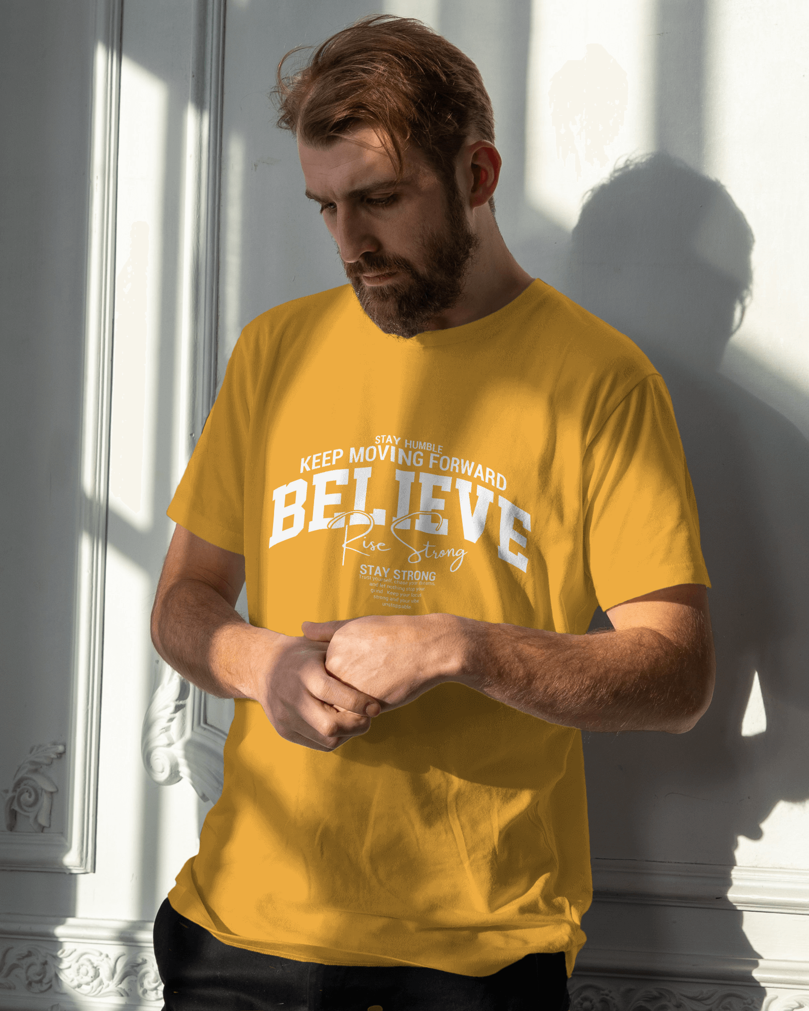 Believe Graphic T-Shirt for Men – Motivational Streetwear Cotton Tee | Urban Layon