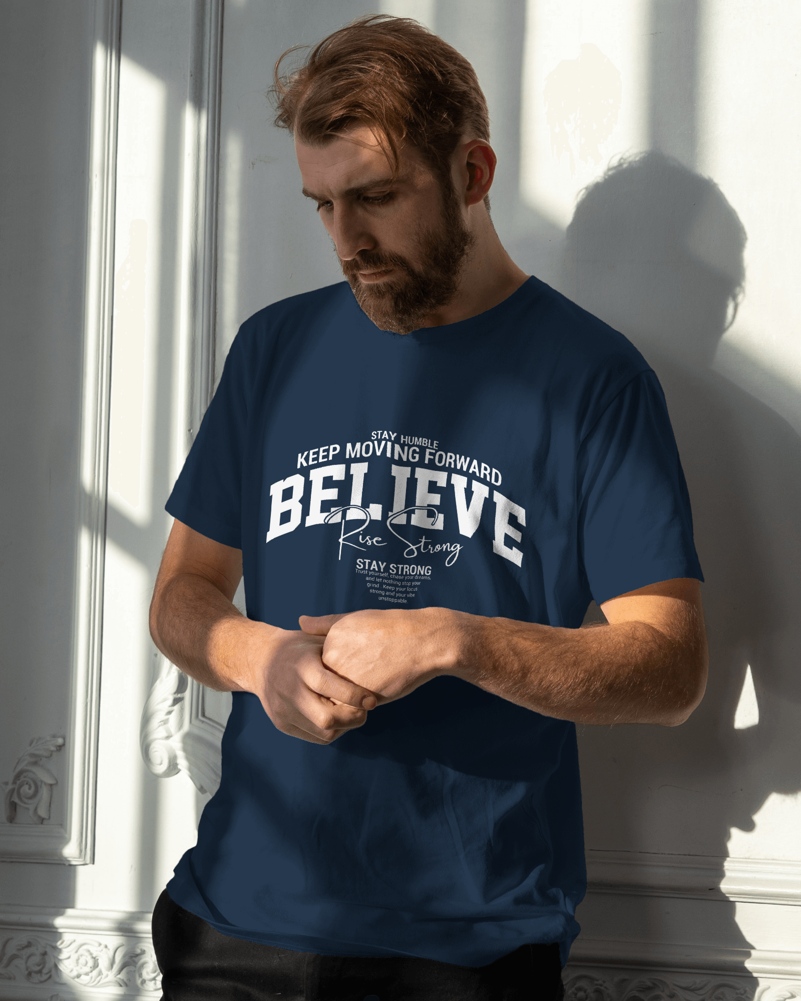 Believe Graphic T-Shirt for Men – Motivational Streetwear Cotton Tee | Urban Layon