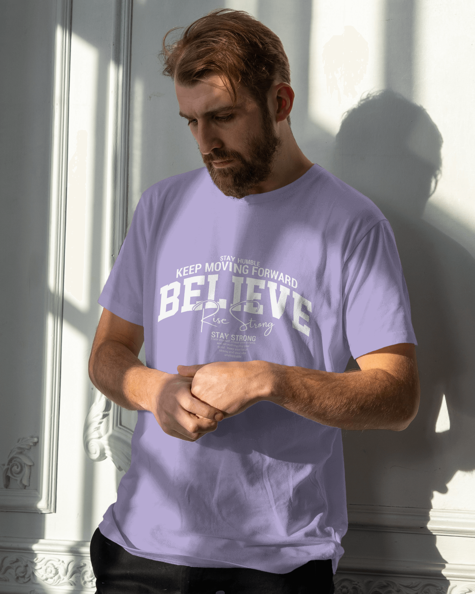 Believe Graphic T-Shirt for Men – Motivational Streetwear Cotton Tee | Urban Layon