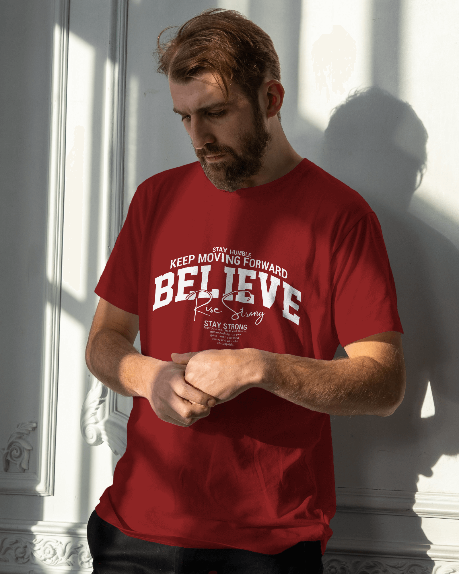 Believe Graphic T-Shirt for Men – Motivational Streetwear Cotton Tee | Urban Layon