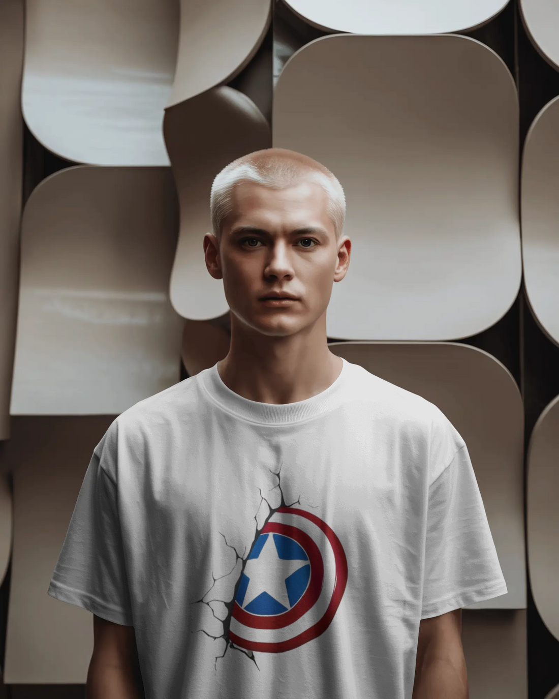 Patriot Shield Graphic T-Shirt for Men – Regular Fit Streetwear Tee | Urban Layon