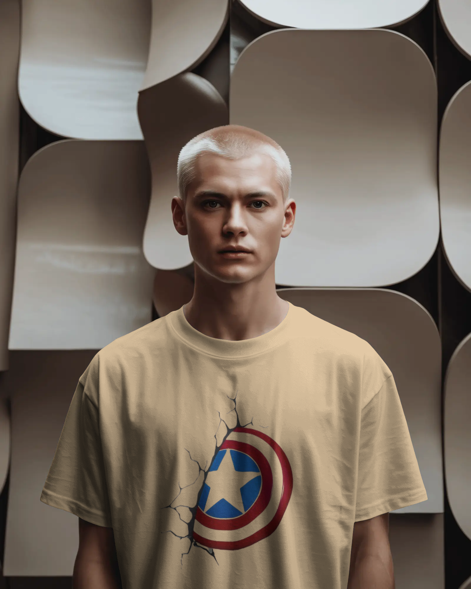 Patriot Shield Graphic T-Shirt for Men – Regular Fit Streetwear Tee | Urban Layon