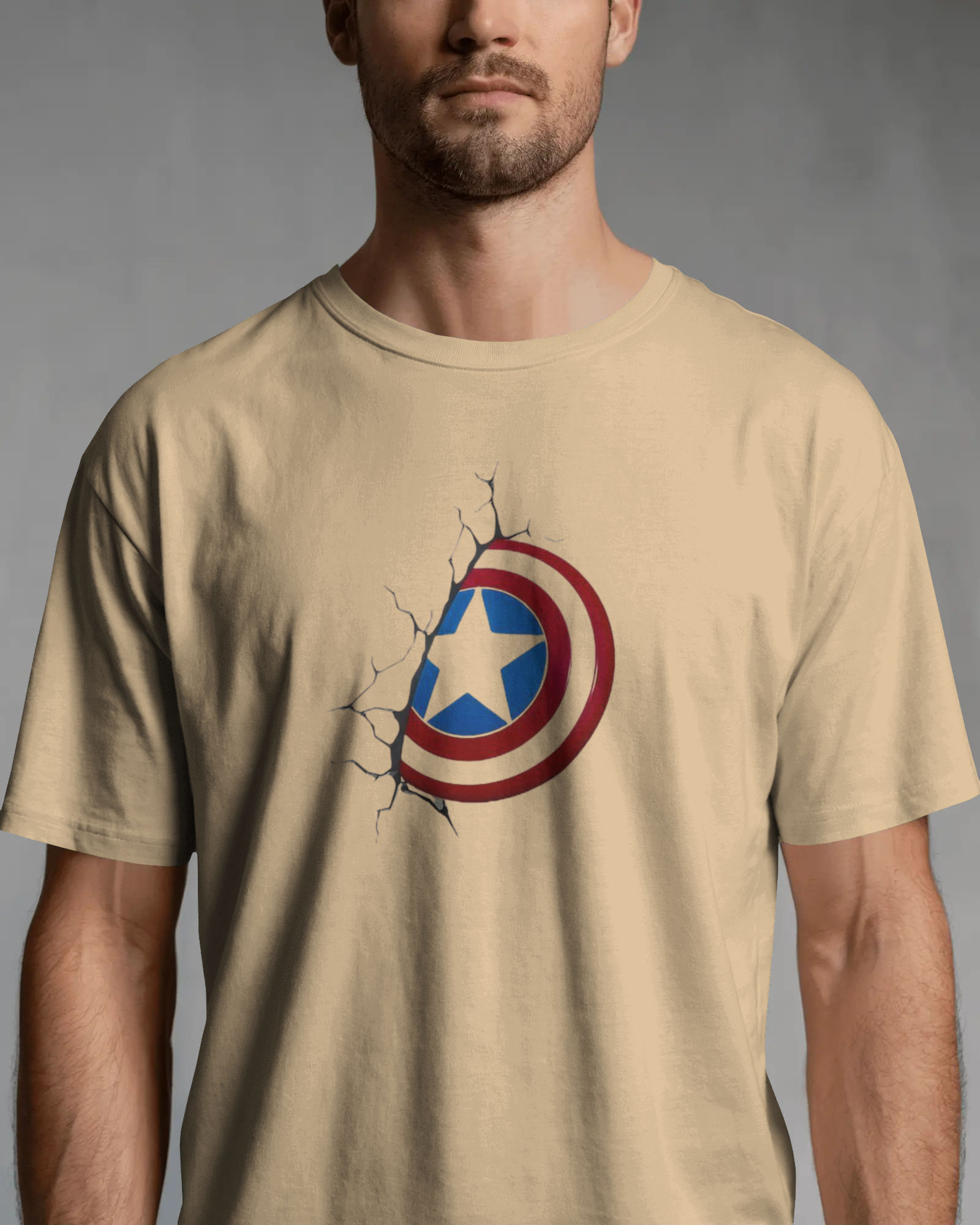 Patriot Shield Graphic T-Shirt for Men – Regular Fit Streetwear Tee | Urban Layon