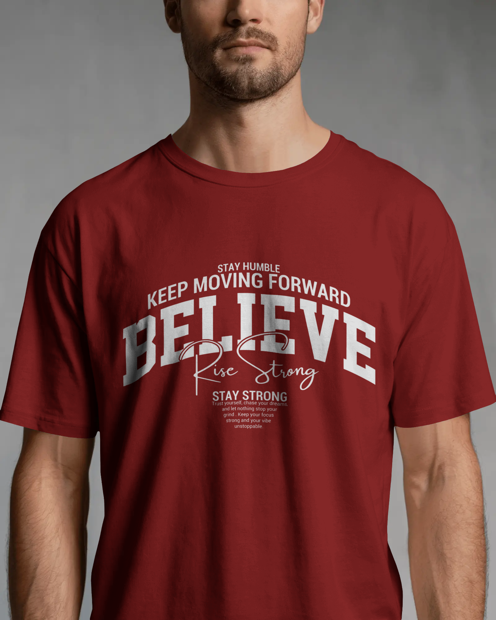 Believe Graphic T-Shirt for Men – Motivational Streetwear Cotton Tee | Urban Layon