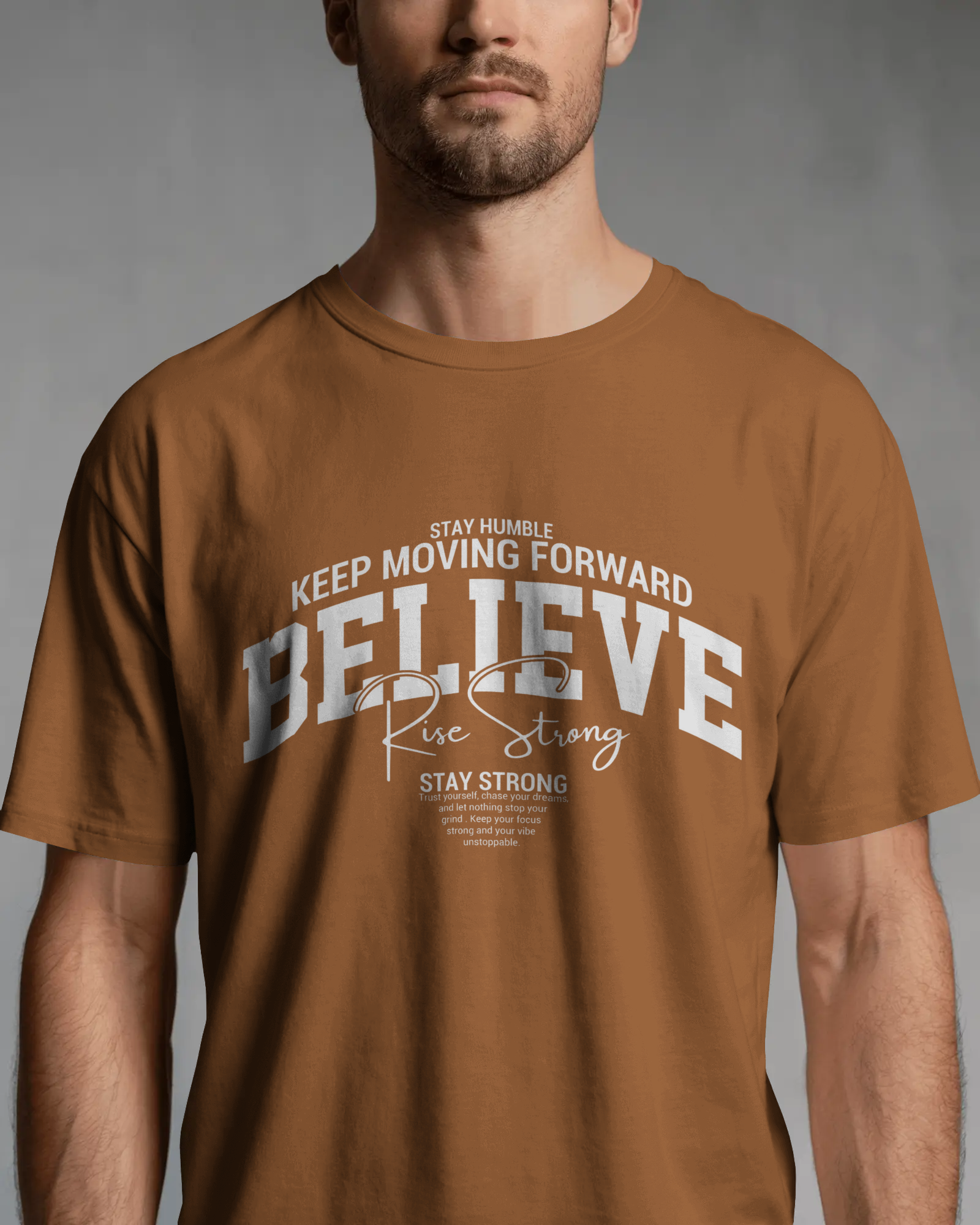 Believe Graphic T-Shirt for Men – Motivational Streetwear Cotton Tee | Urban Layon