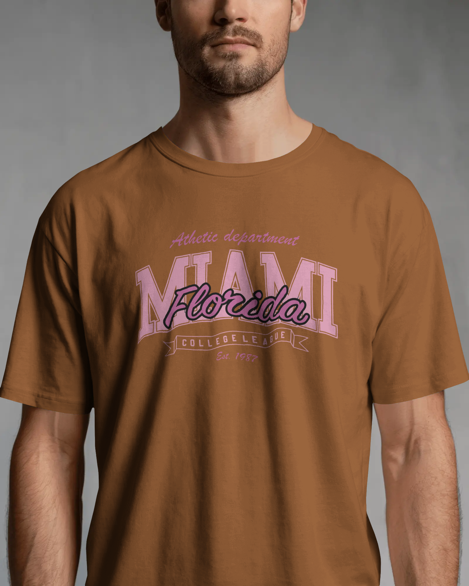 Miami Retro Graphic T-Shirt for Men – Regular Fit Streetwear Tee | Urban Layon