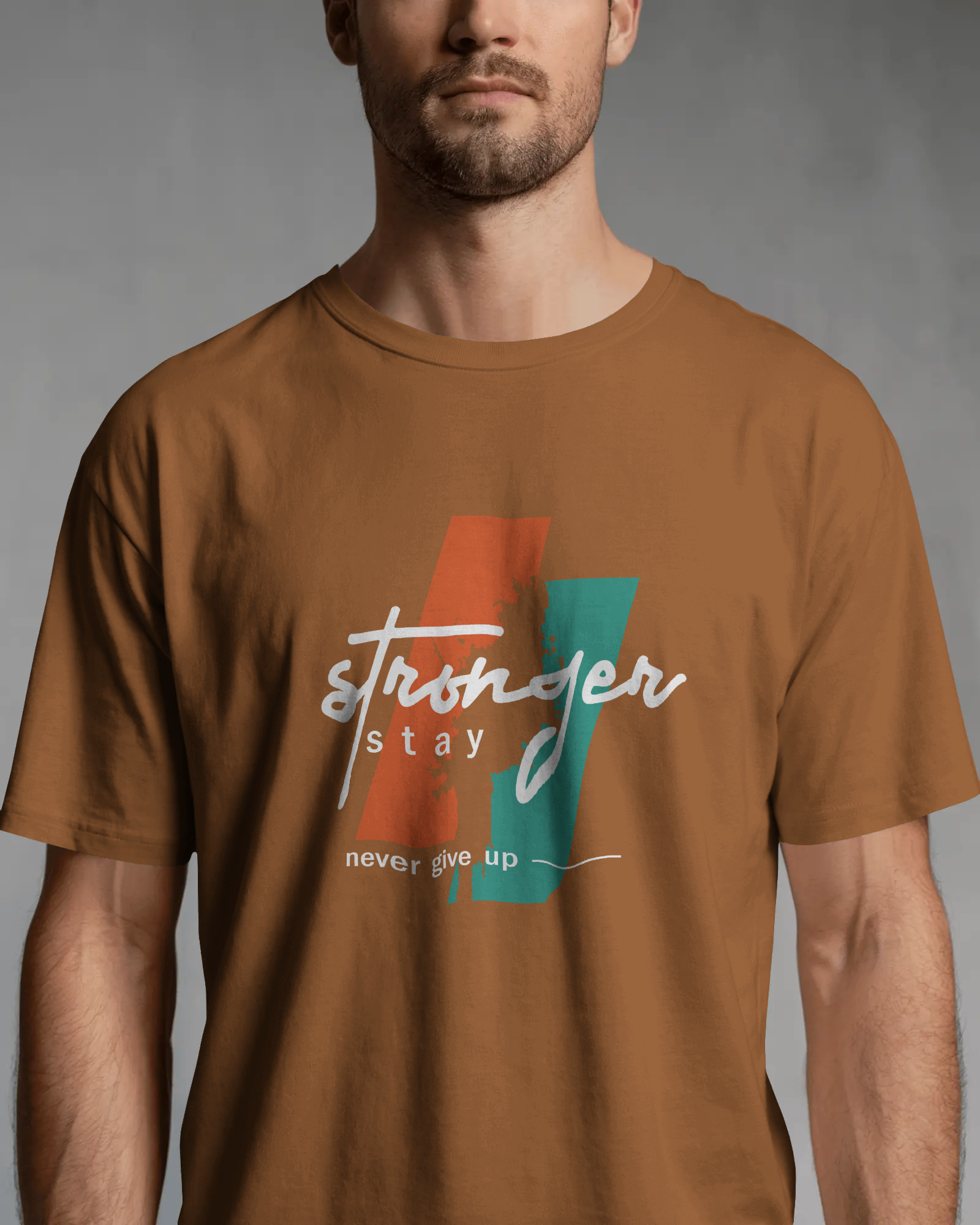 Stronger Stay Graphic T-Shirt for Men – Motivational Streetwear Tee | Urban Layon
