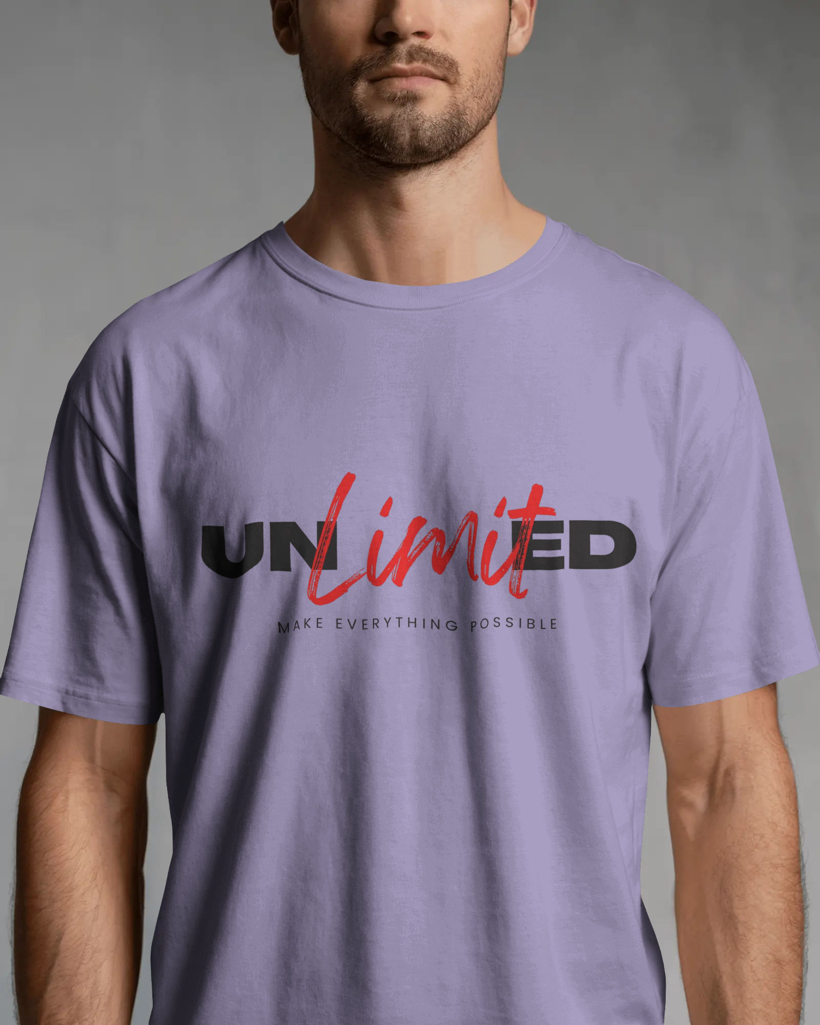 Unlimited Graphic Regular Fit T-Shirt for Men – Motivational Streetwear Cotton Tee | Urban Layon