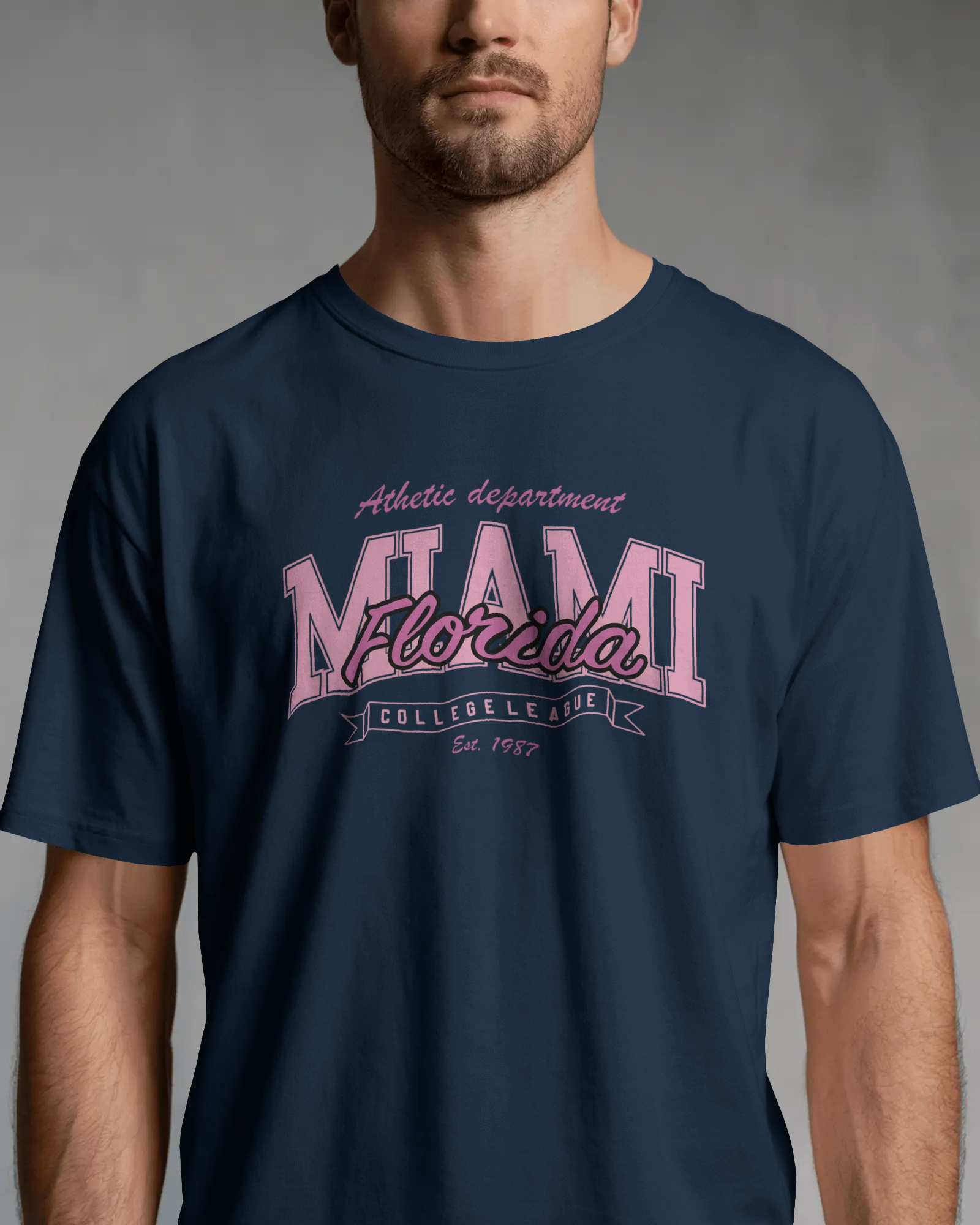 Miami Retro Graphic T-Shirt for Men – Regular Fit Streetwear Tee | Urban Layon