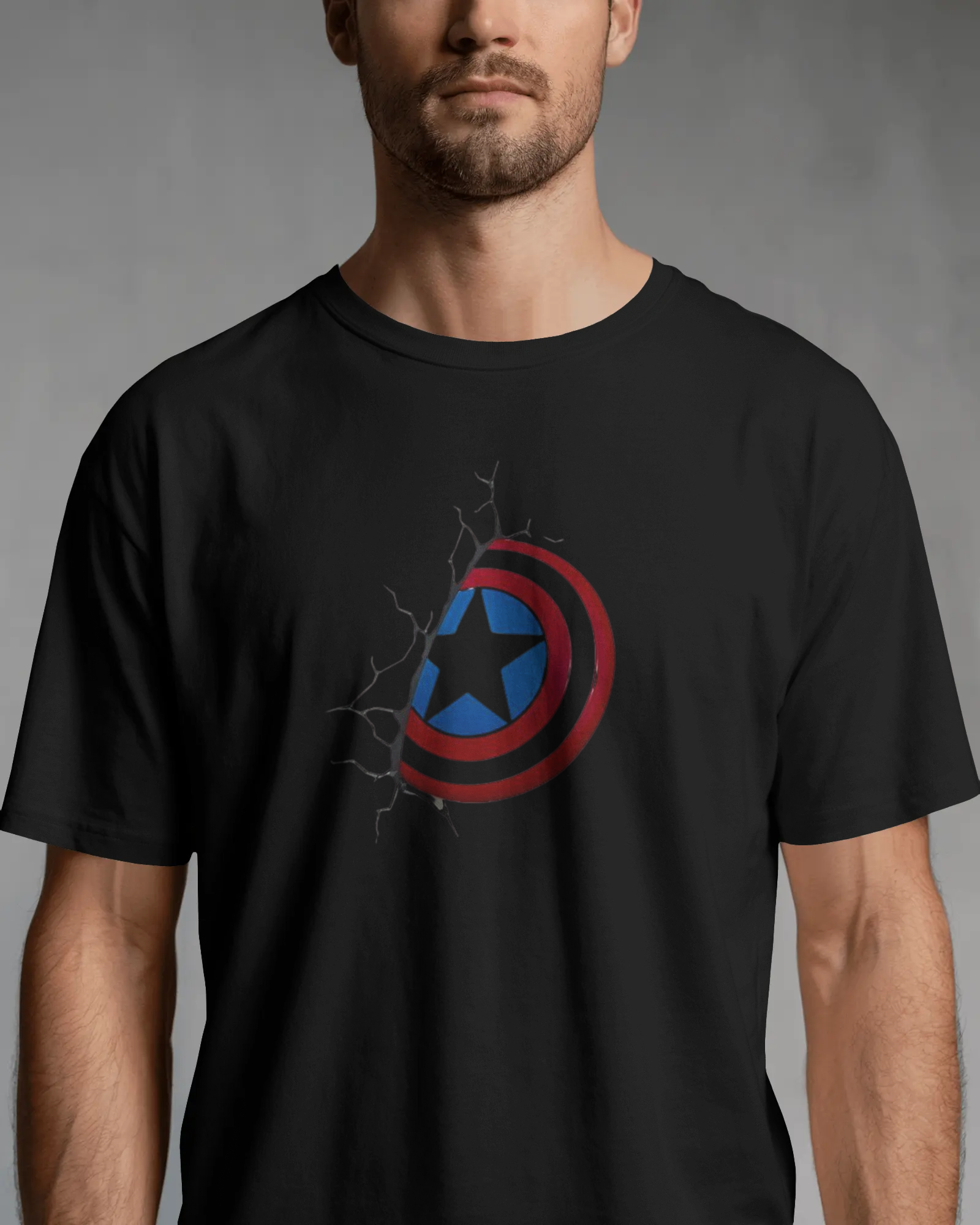 Patriot Shield Graphic T-Shirt for Men – Regular Fit Streetwear Tee | Urban Layon