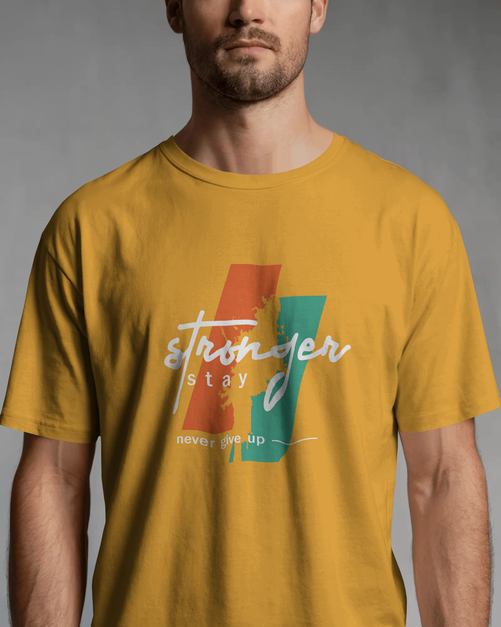 Stronger Stay Graphic T-Shirt for Men – Motivational Streetwear Tee | Urban Layon