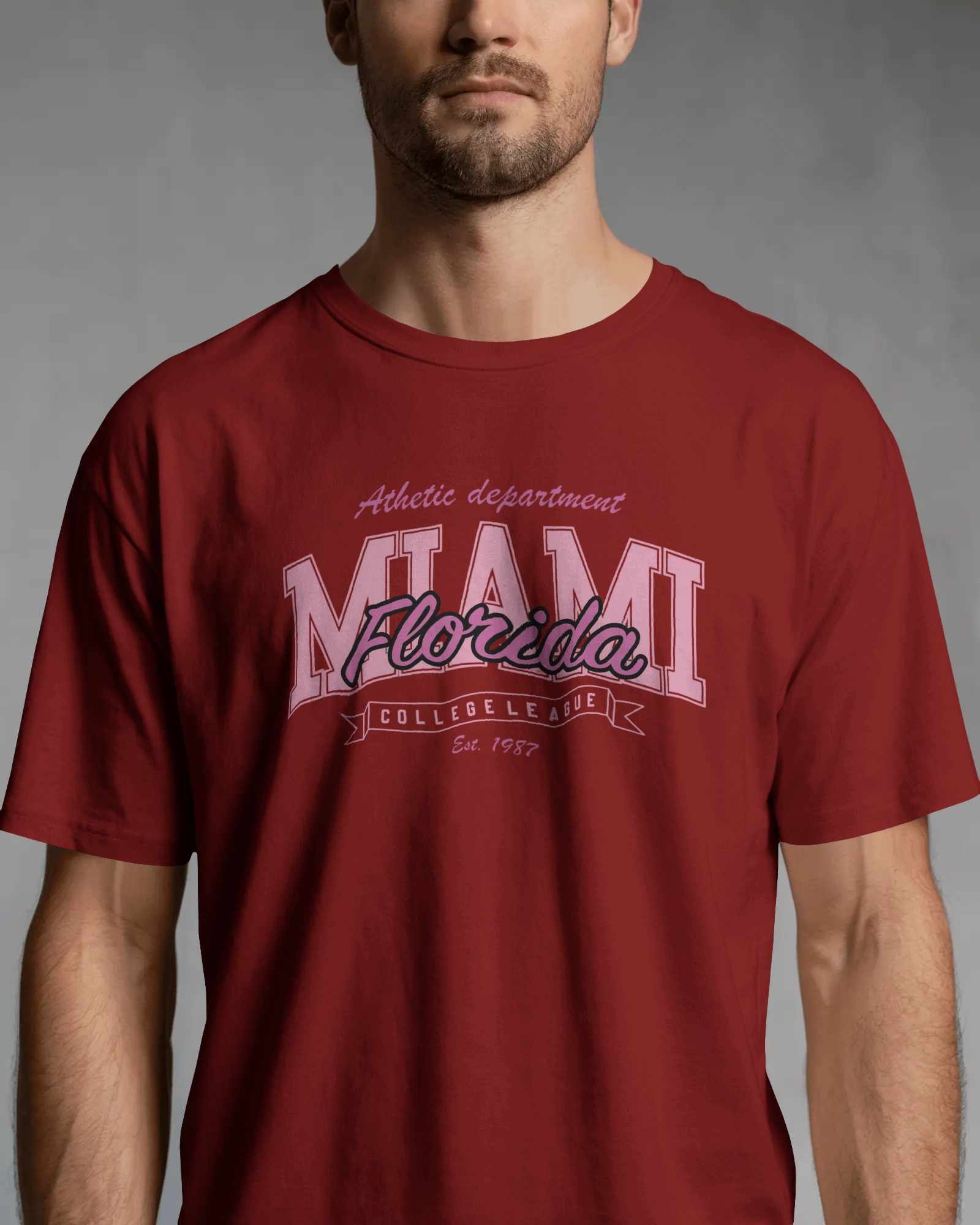 Miami Retro Graphic T-Shirt for Men – Regular Fit Streetwear Tee | Urban Layon
