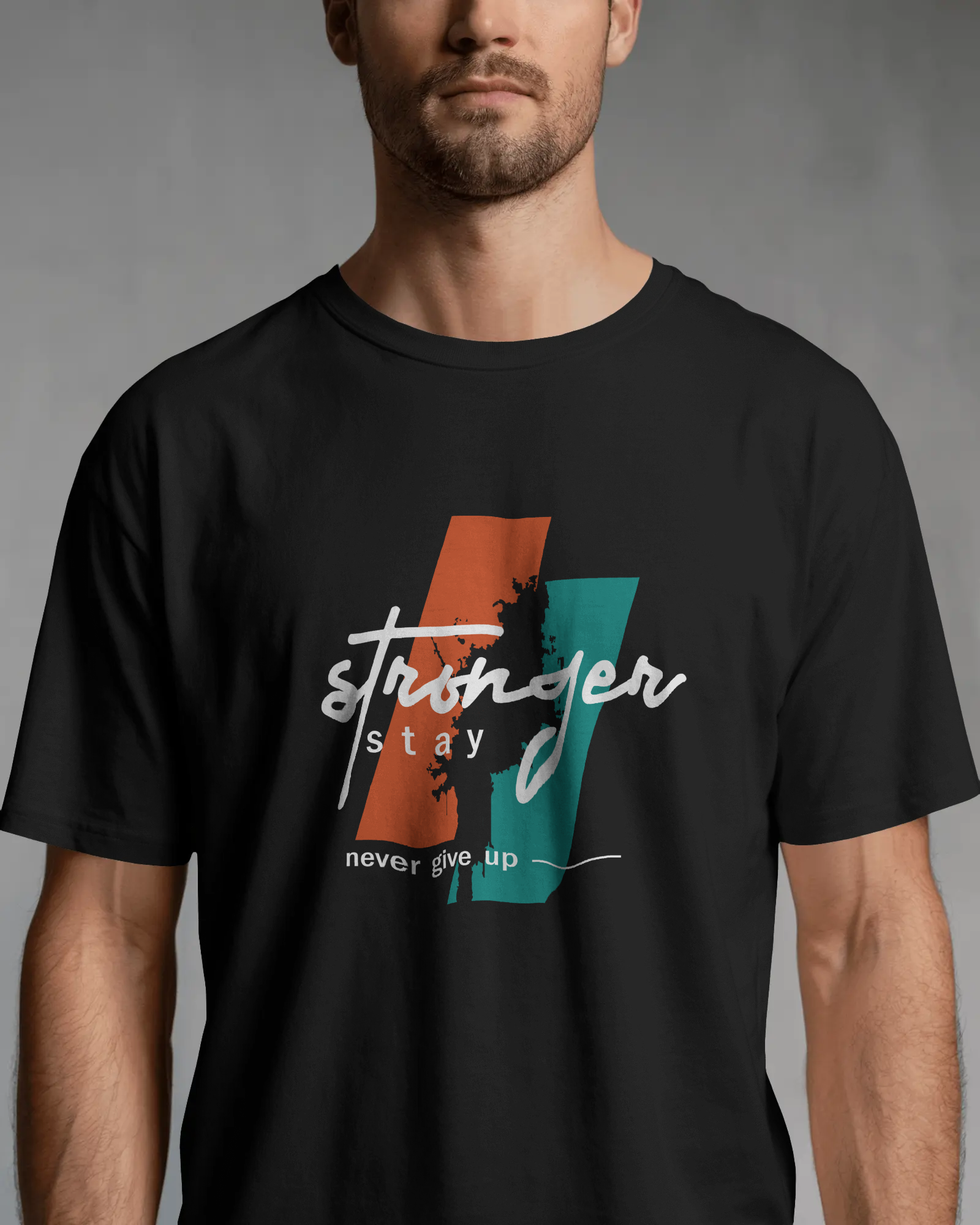 Stronger Stay Graphic T-Shirt for Men – Motivational Streetwear Tee | Urban Layon