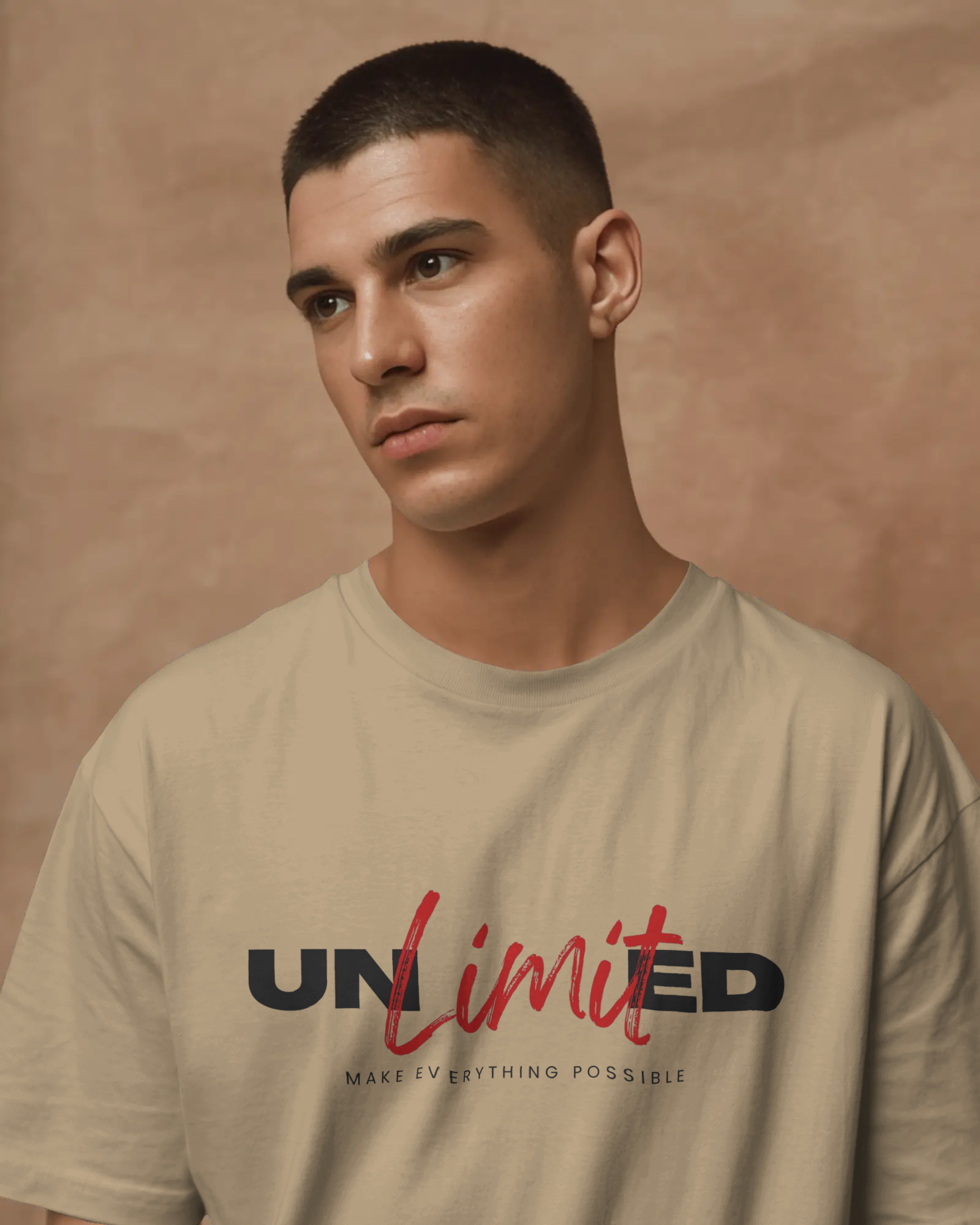 Unlimited Graphic Regular Fit T-Shirt for Men – Motivational Streetwear Cotton Tee | Urban Layon