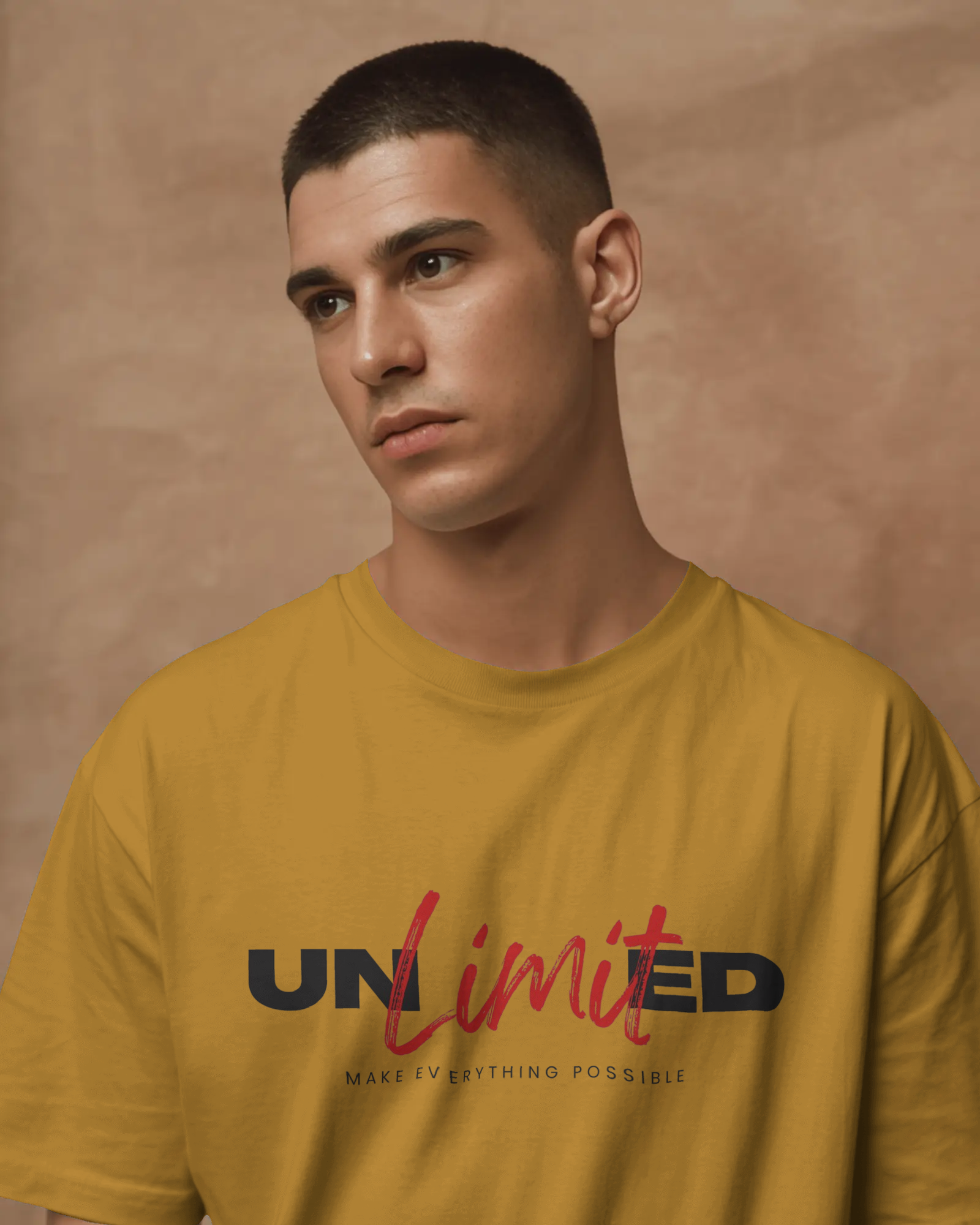 Unlimited Graphic Regular Fit T-Shirt for Men – Motivational Streetwear Cotton Tee | Urban Layon