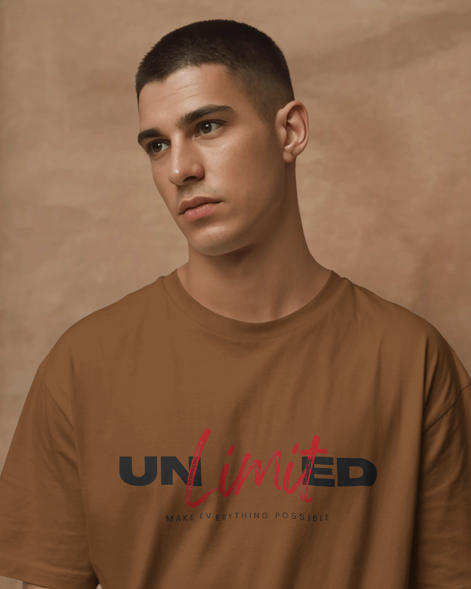 Unlimited Graphic Regular Fit T-Shirt for Men – Motivational Streetwear Cotton Tee | Urban Layon