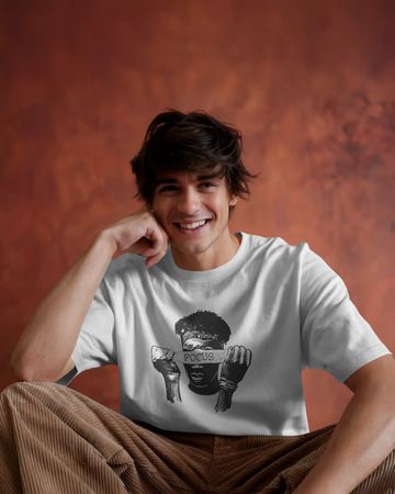 Focus Vision Graphic Regular Fit T-Shirt for Men – Minimal Streetwear Cotton Tee | Urban Layon