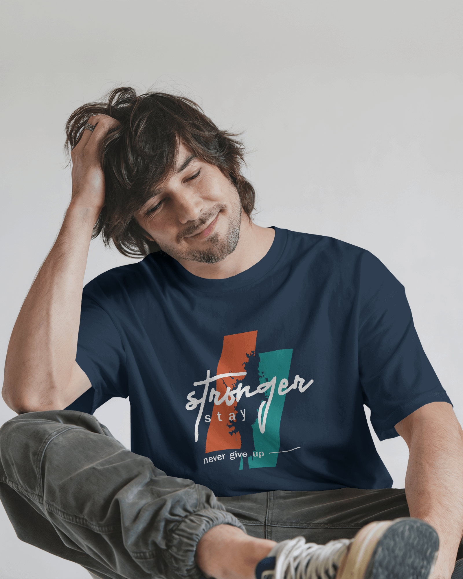 Stronger Stay Graphic T-Shirt for Men – Motivational Streetwear Tee | Urban Layon