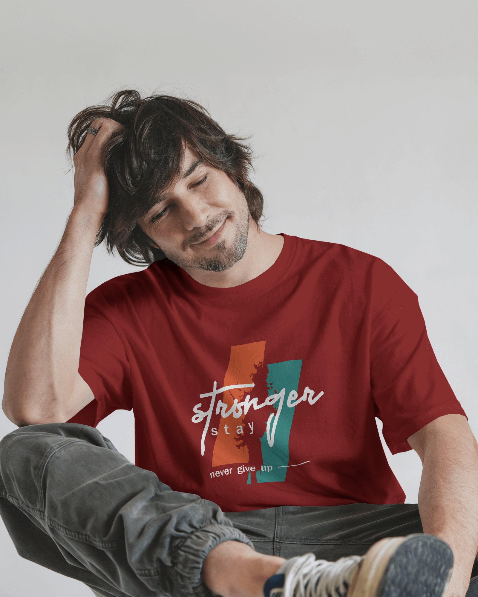 Stronger Stay Graphic T-Shirt for Men – Motivational Streetwear Tee | Urban Layon