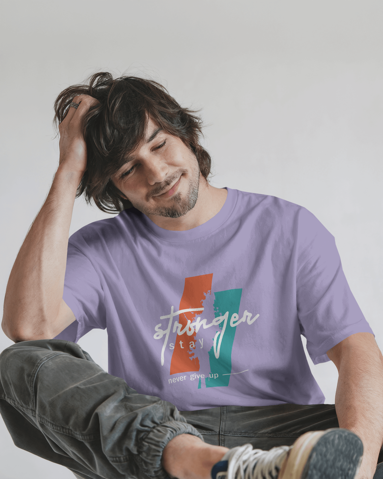 Stronger Stay Graphic T-Shirt for Men – Motivational Streetwear Tee | Urban Layon