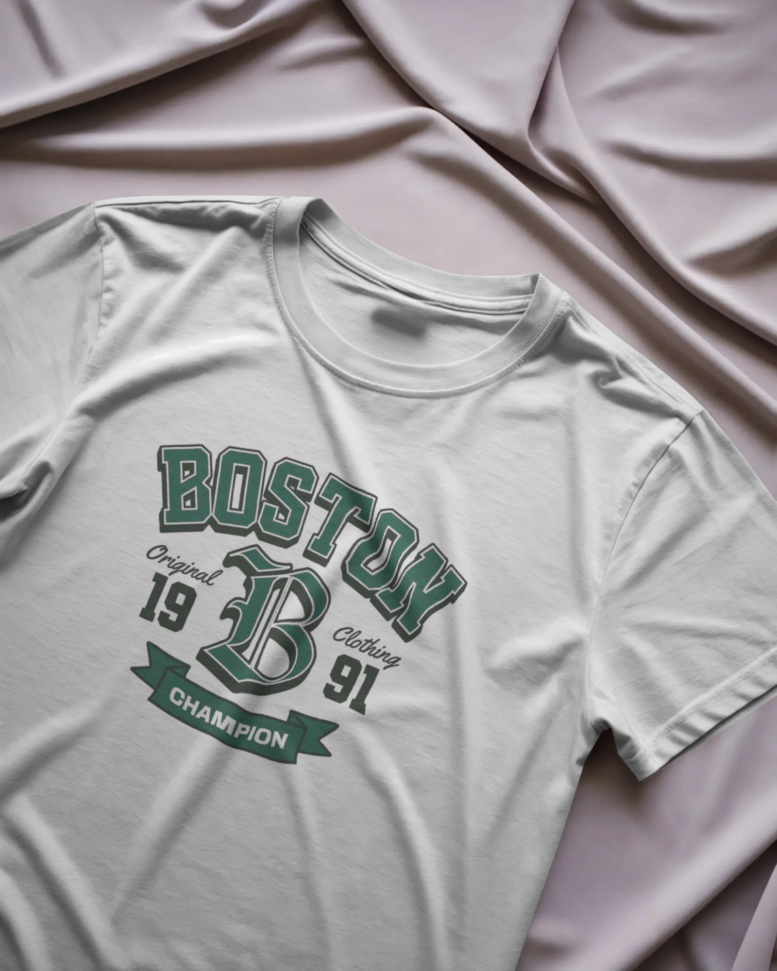 Boston Champion Graphic Regular Fit T-Shirt for Men – Varsity Streetwear Cotton Tee | Urban Layon