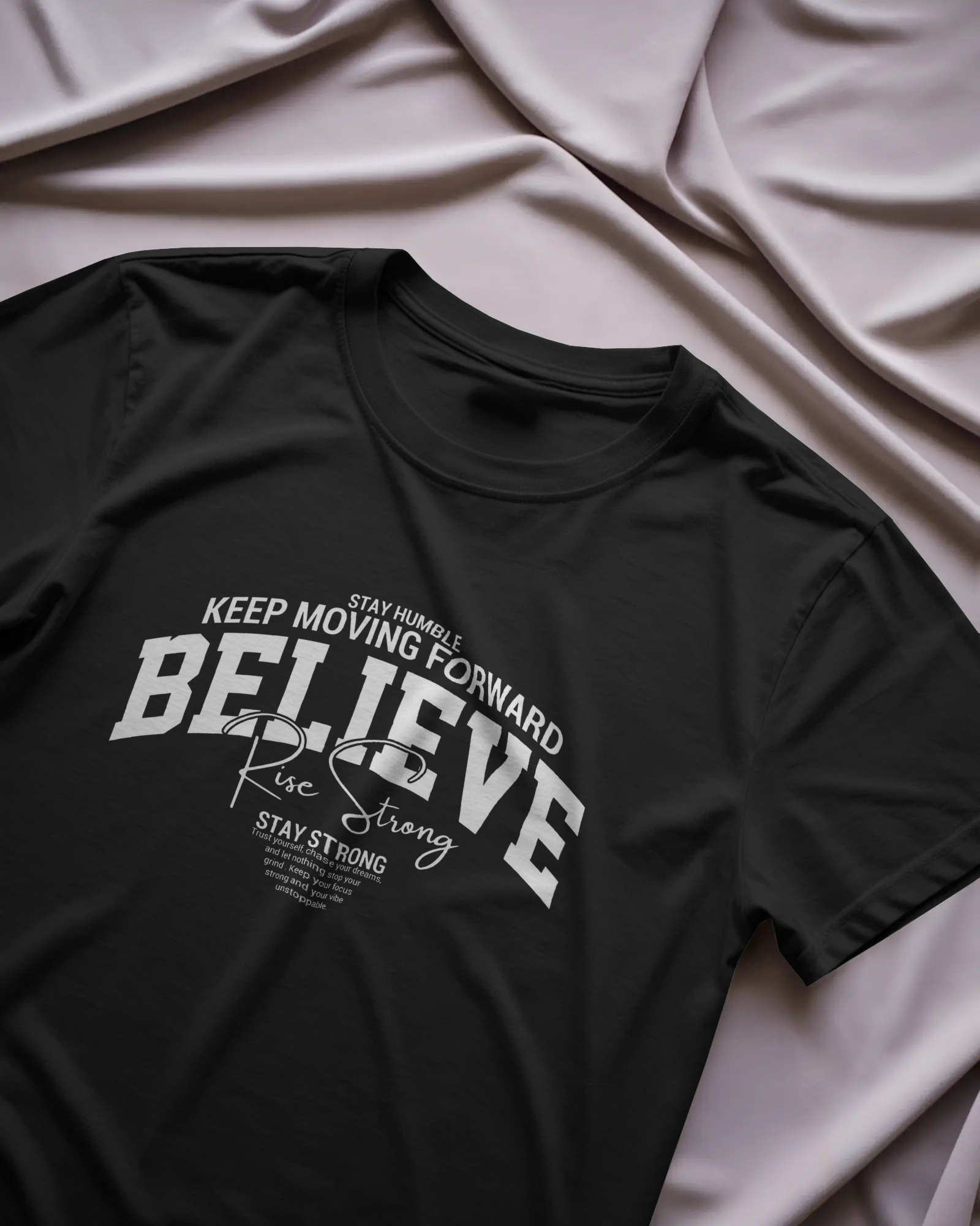 Believe Graphic T-Shirt for Men – Motivational Streetwear Cotton Tee | Urban Layon