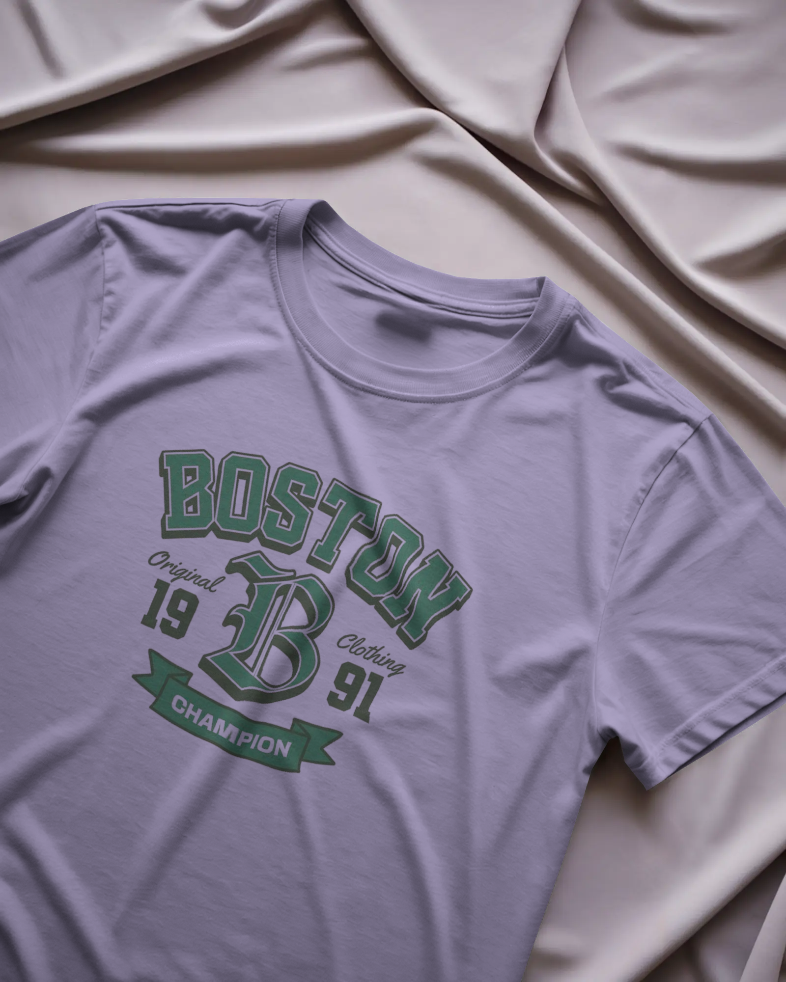 Boston Champion Graphic Regular Fit T-Shirt for Men – Varsity Streetwear Cotton Tee | Urban Layon
