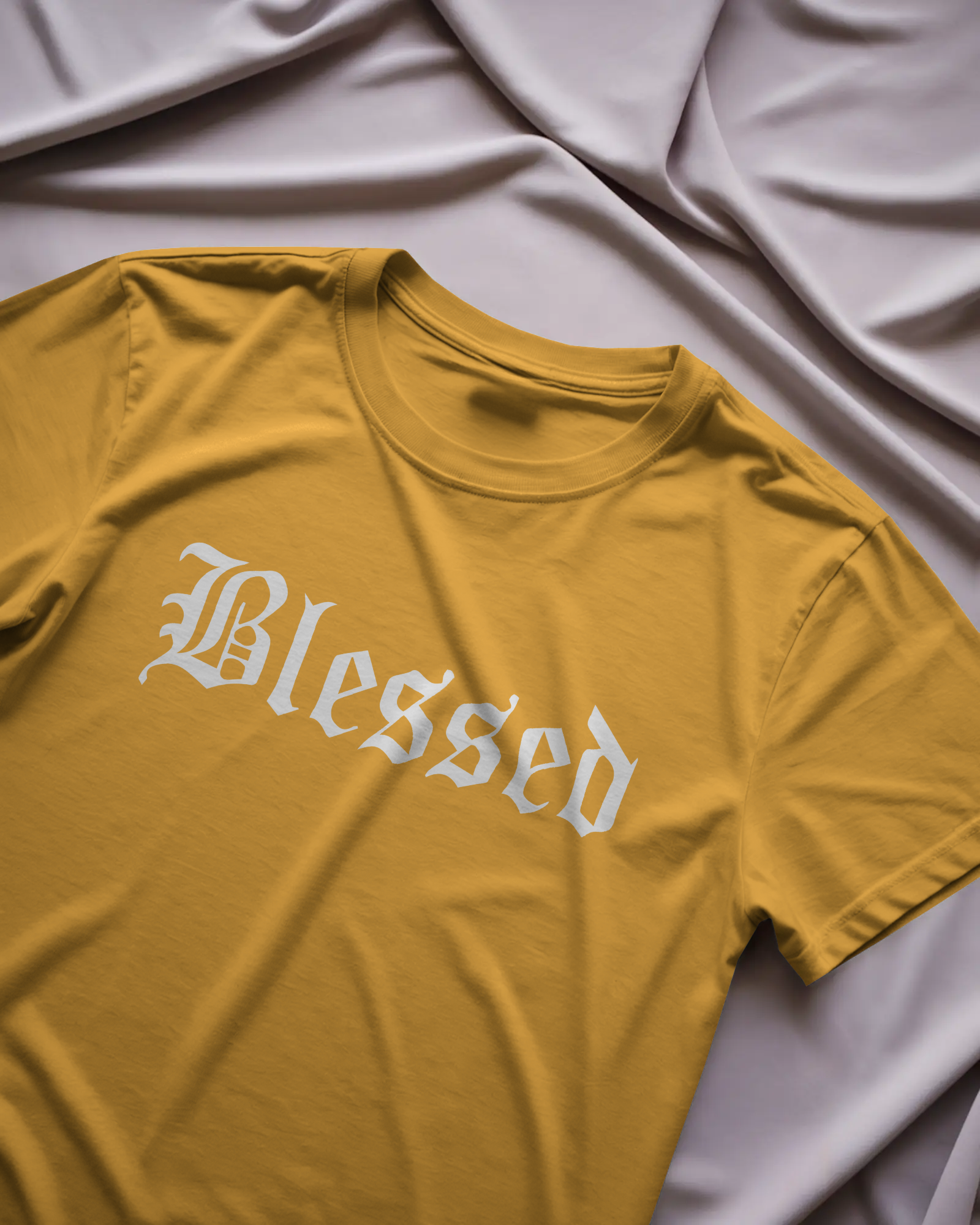 Blessed Gothic Graphic Regular Fit T-Shirt for Men – Streetwear Cotton Tee | Urban Layon