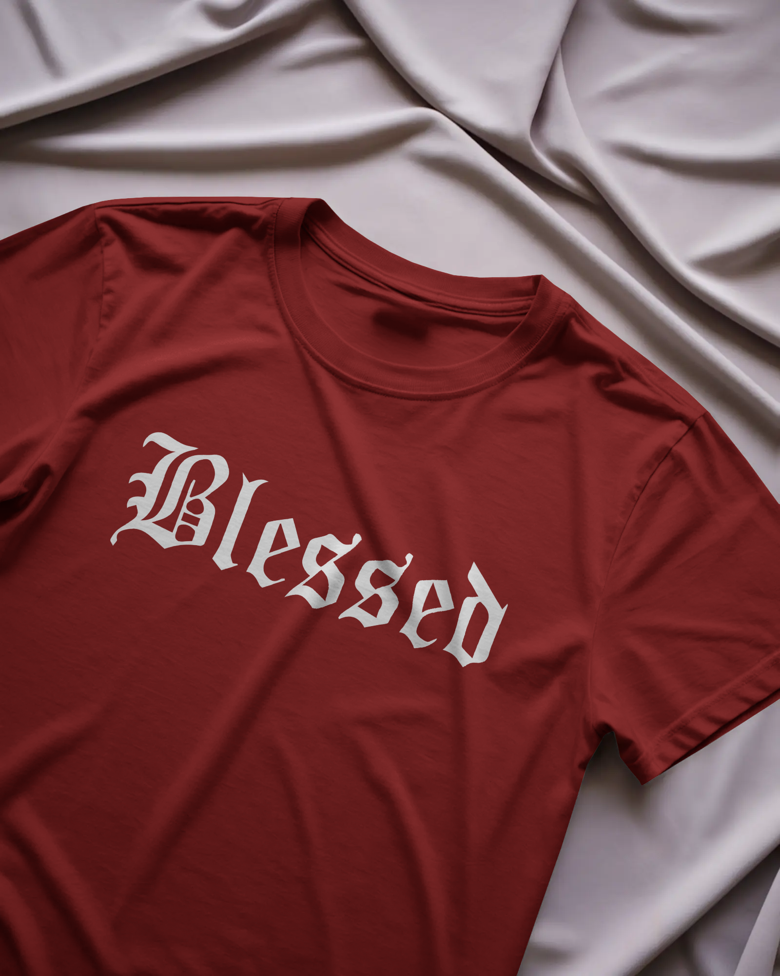 Blessed Gothic Graphic Regular Fit T-Shirt for Men – Streetwear Cotton Tee | Urban Layon