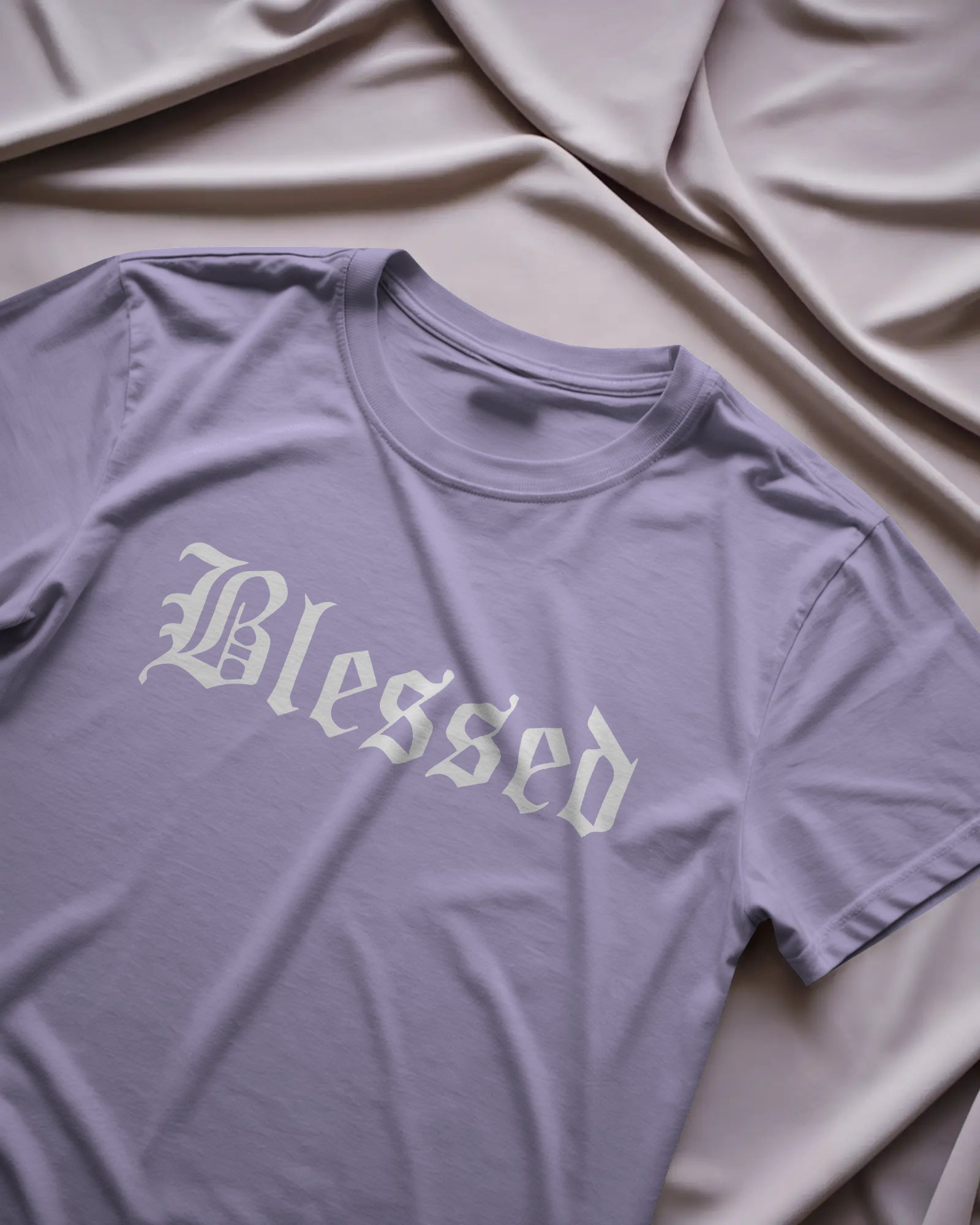 Blessed Gothic Graphic Regular Fit T-Shirt for Men – Streetwear Cotton Tee | Urban Layon
